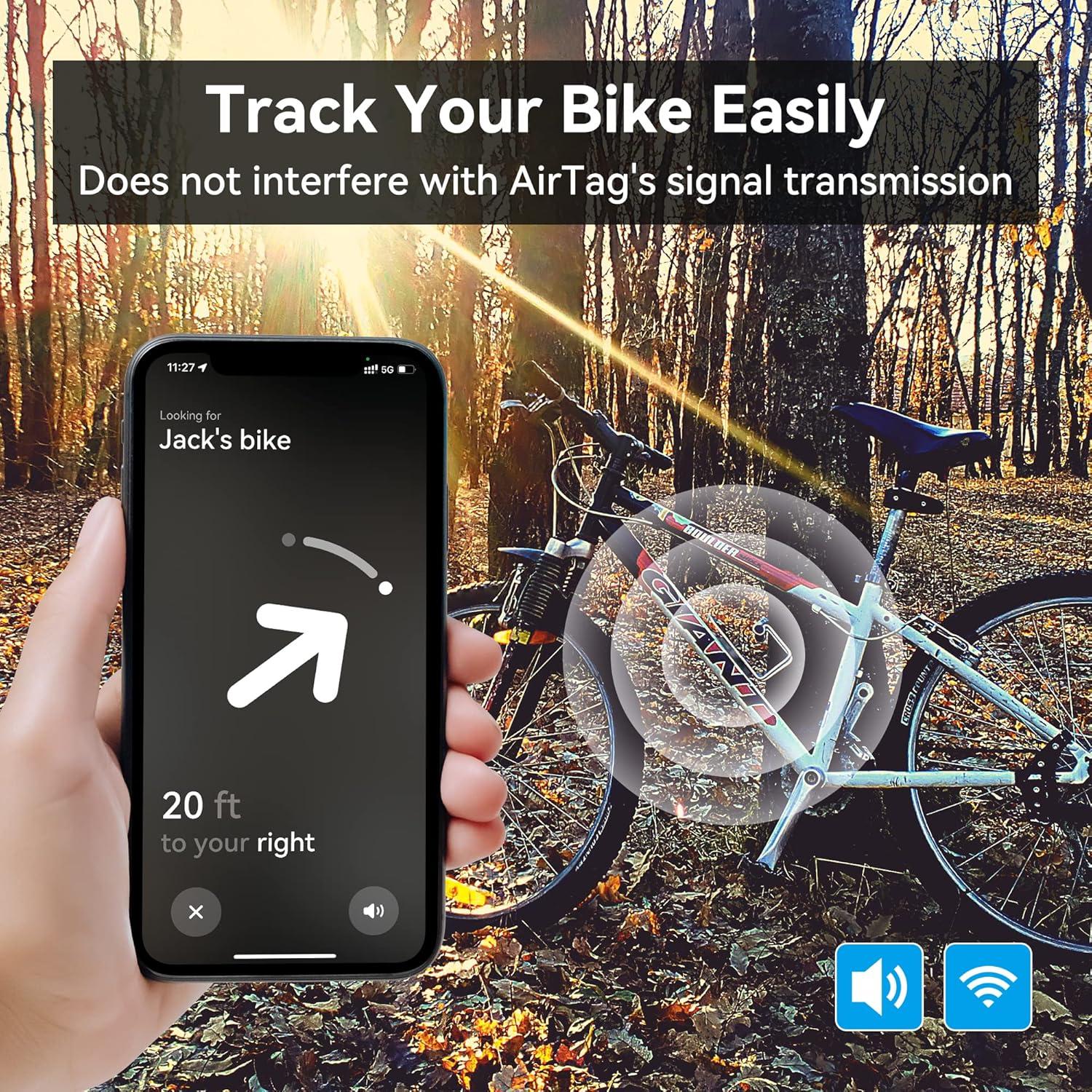 Soporte Oculto para AirTag DLENP Bicicleta Impermeable