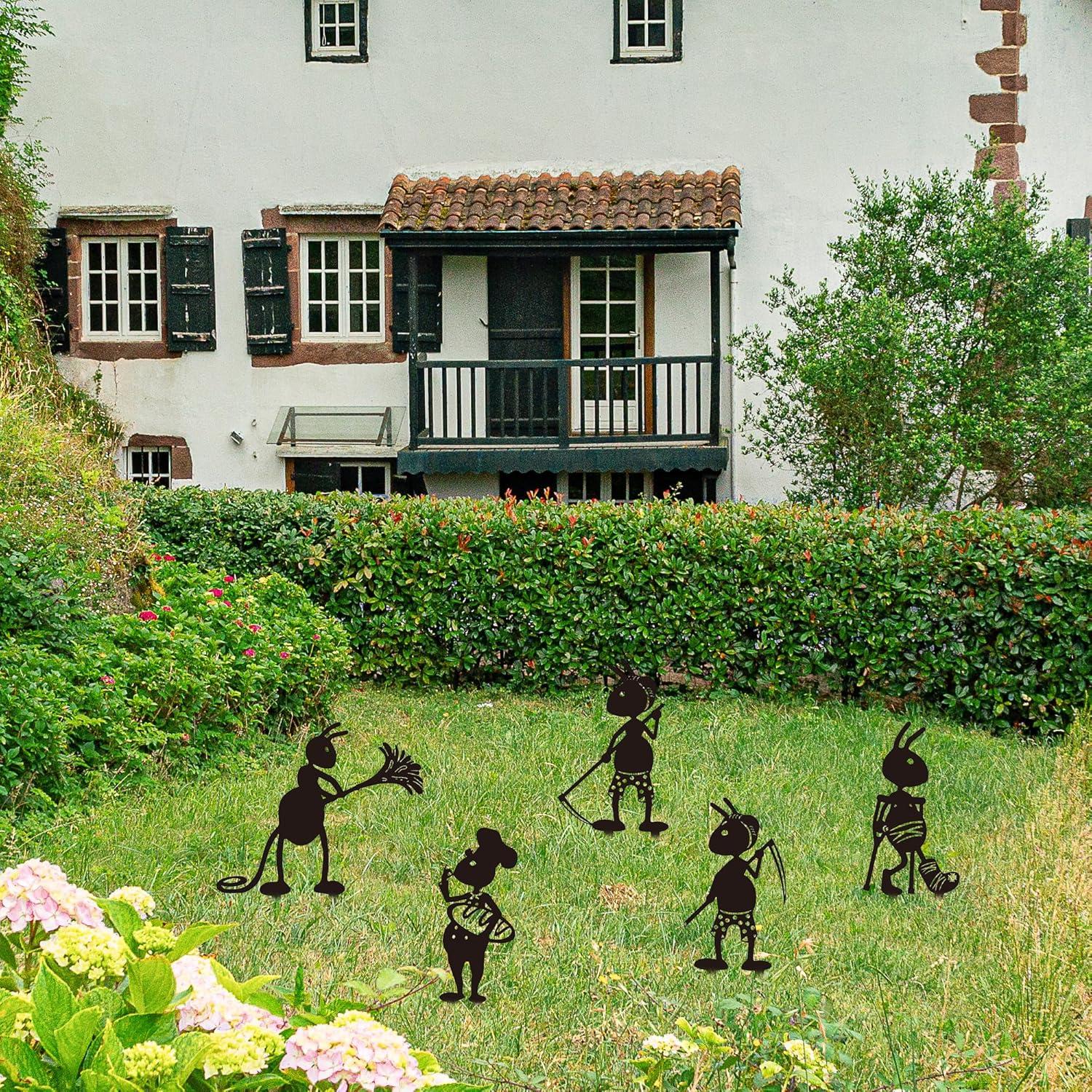 Estacas de Jardín CUweipeng - 5 Piezas de Hormigas Divertidas
