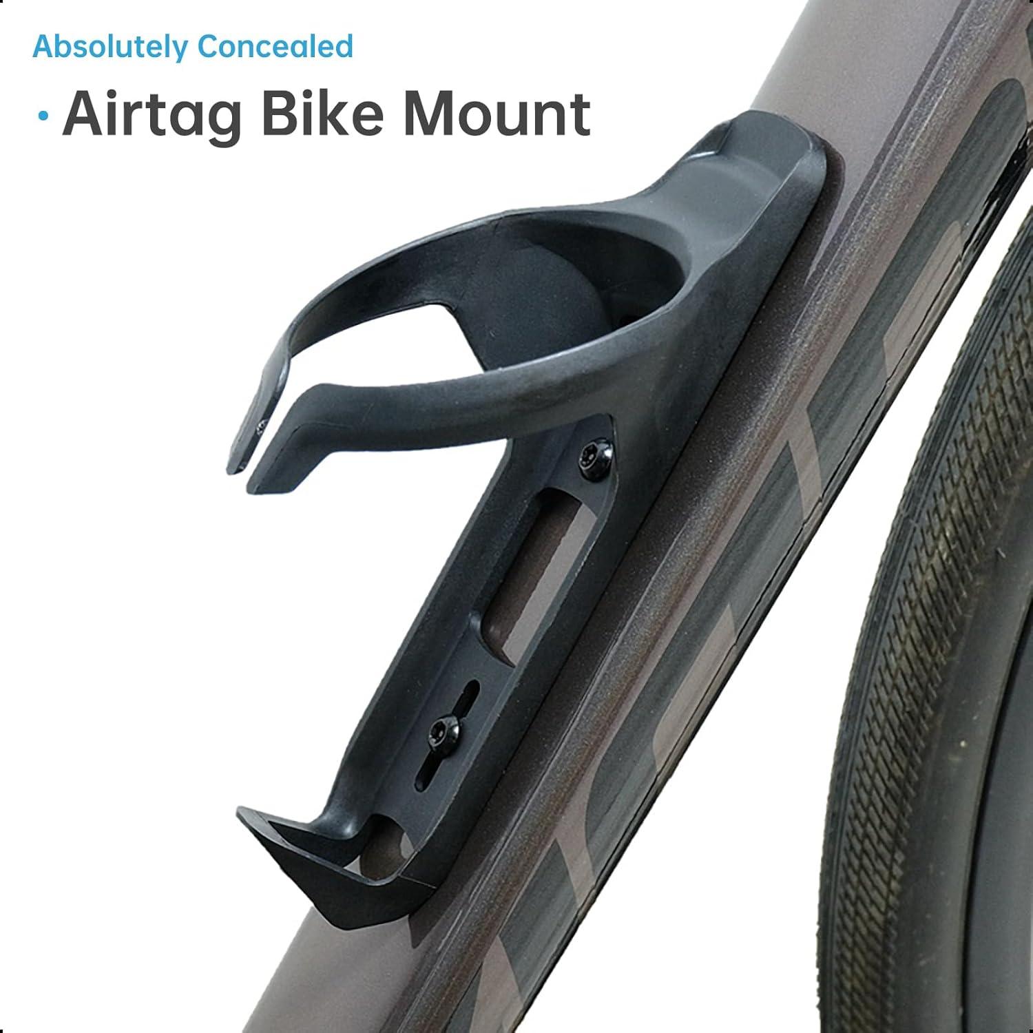Soporte para bicicleta AMZPILOT Airtag negro impermeable