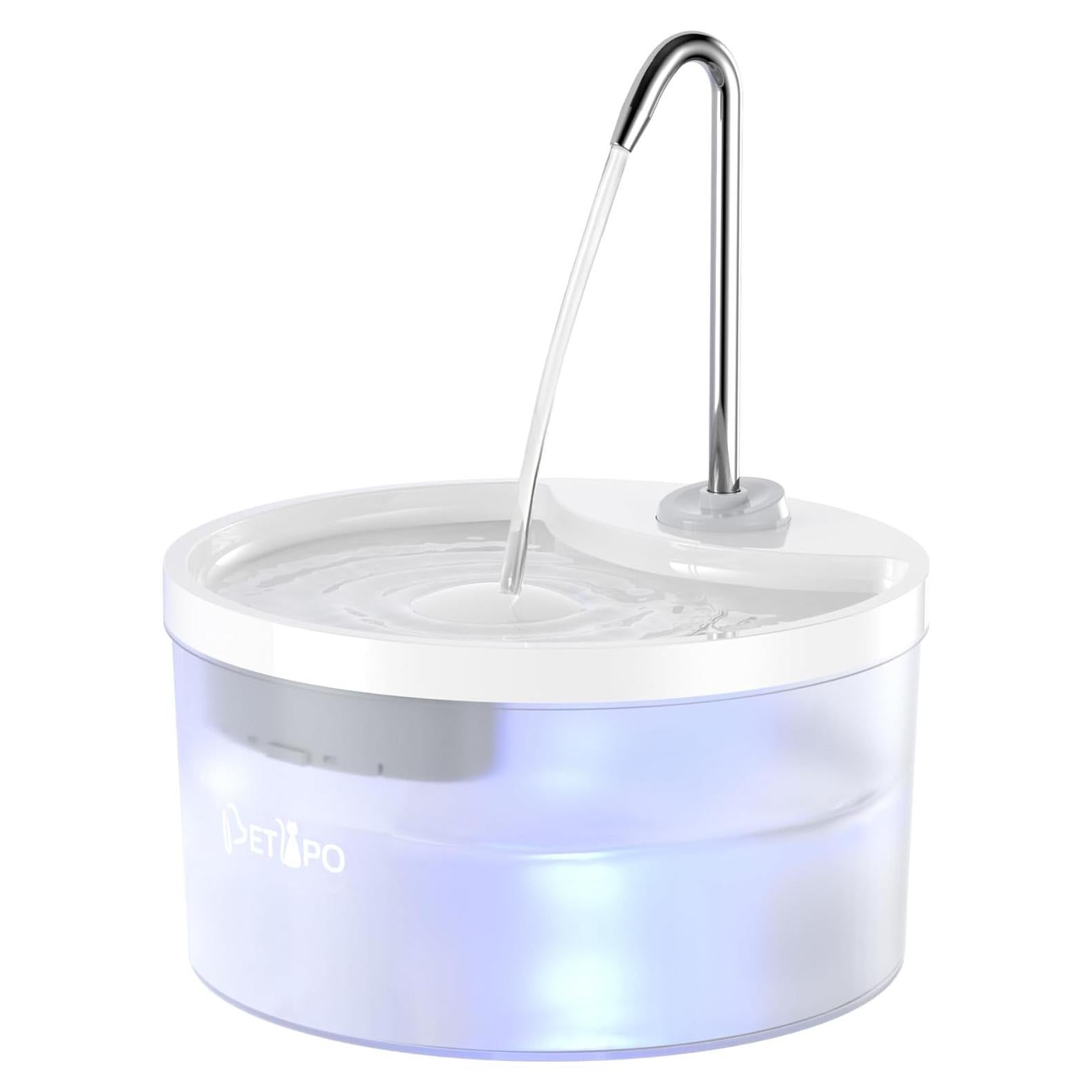 Fuente de Agua para Gatos Petlipo 3L Silenciosa y BPA Free