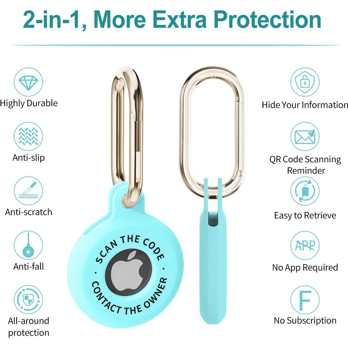 Soporte de Código QR Pikeeper para Airtag Verde