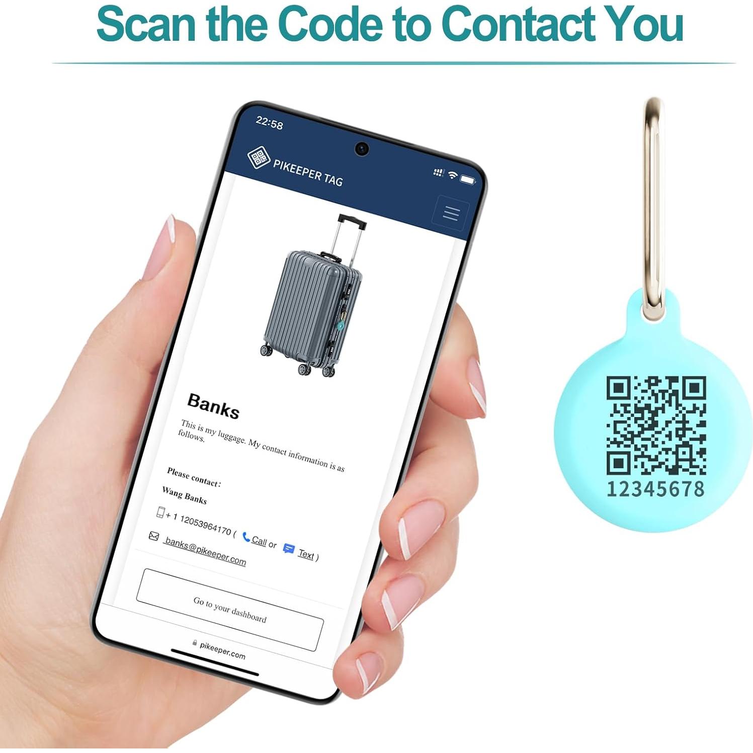 Soporte de Código QR Pikeeper para Airtag Verde