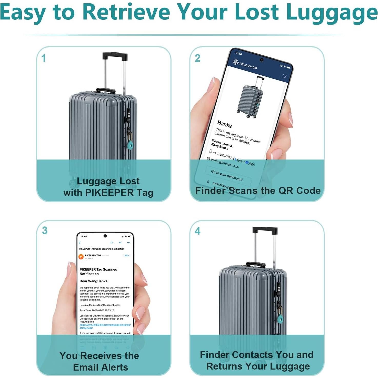 Soporte de Código QR Pikeeper para Airtag Verde