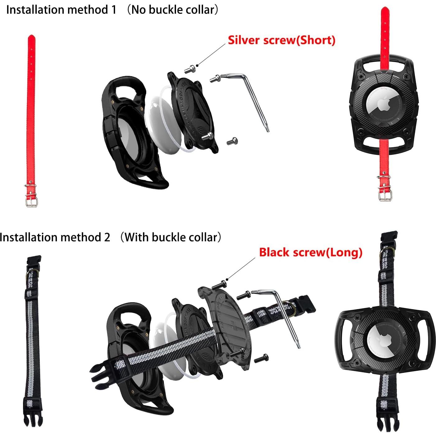 Soporte Airtag para Collar de Perro Sichy Impermeable Verde