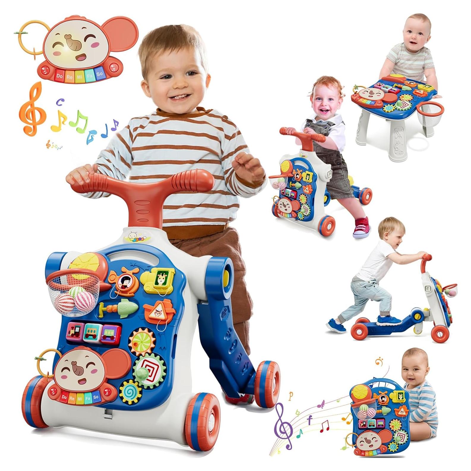 Andador QDRAGON 5 en 1 para Bebés 12+ Meses Azul Marino