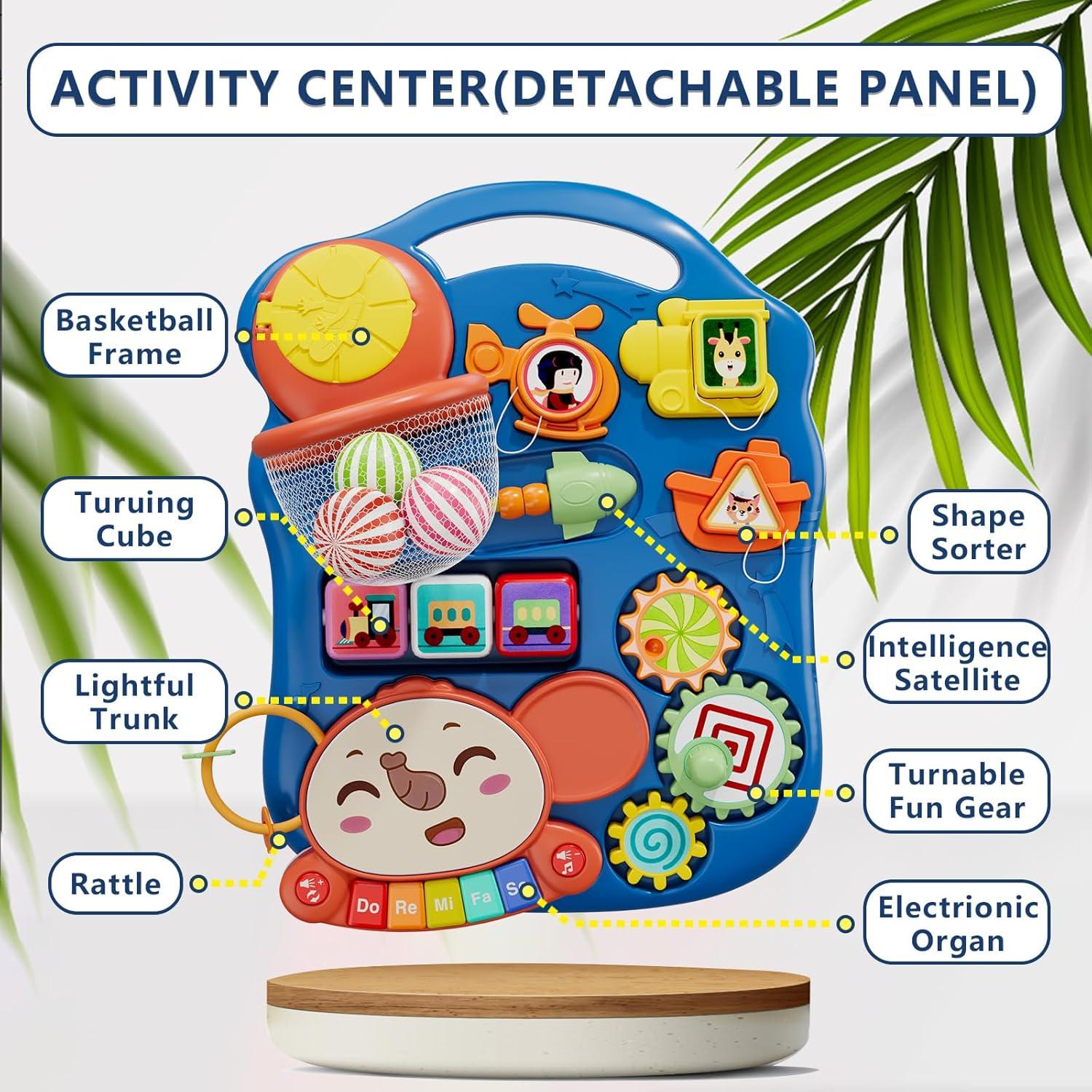 Andador QDRAGON 5 en 1 para Bebés 12+ Meses Azul Marino