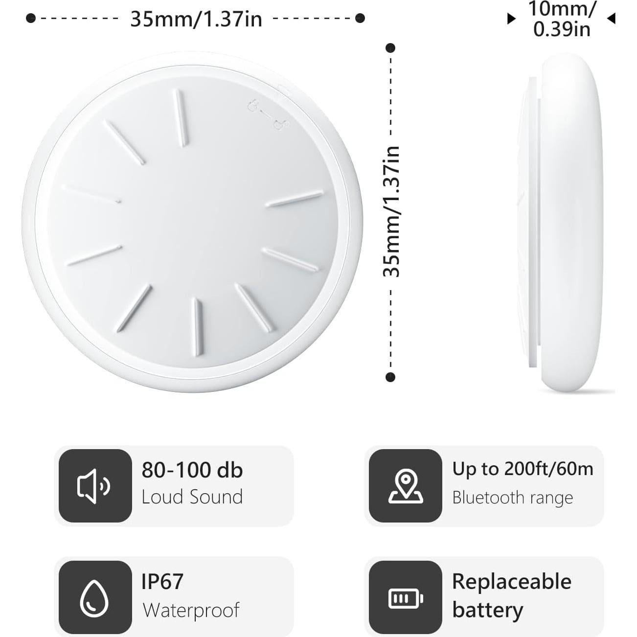 Etiquetas Rastreadoras HONGTOP H - Paquete de 4 iOS