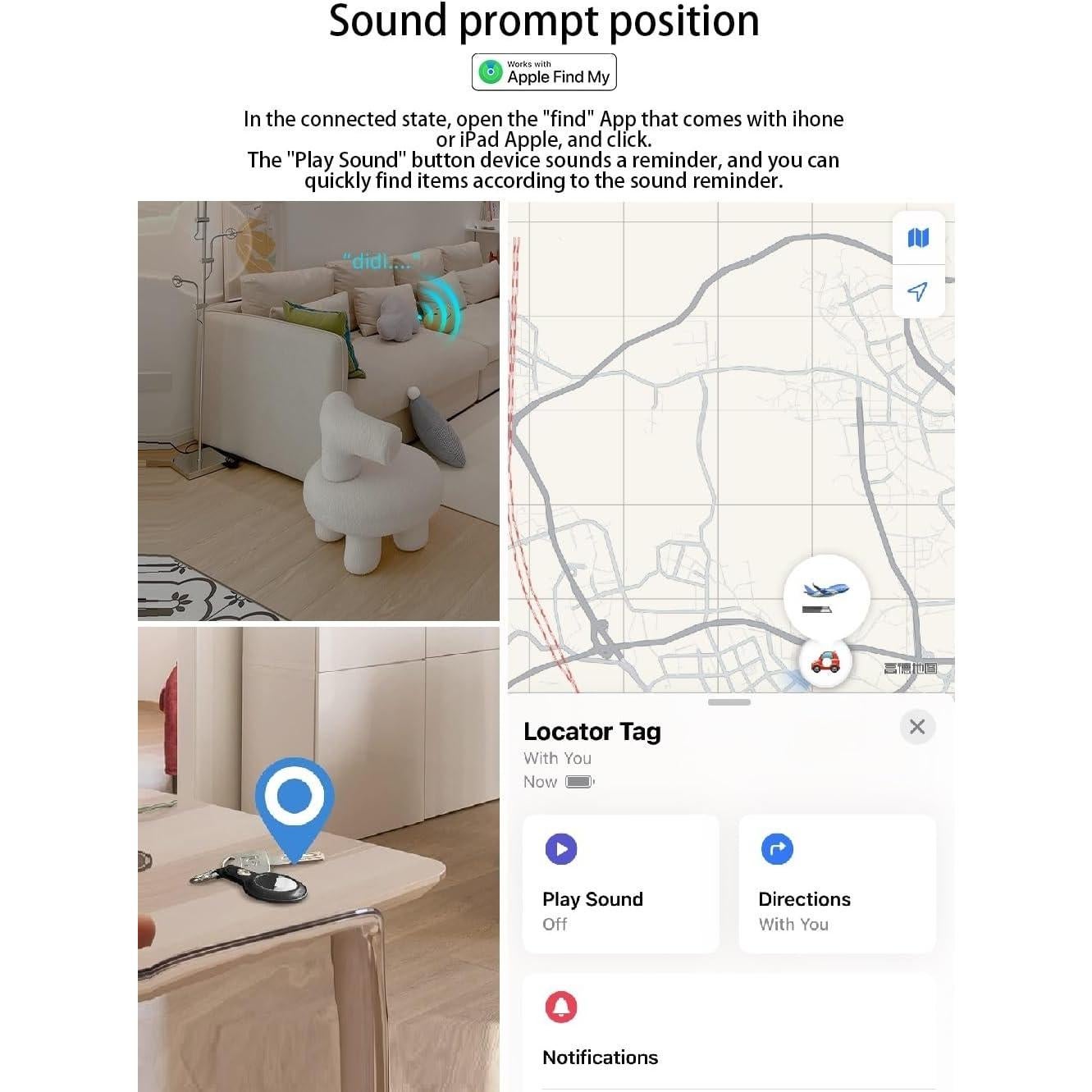 Localizador de Llaves Bluetooth NURMUN M04 4 Piezas