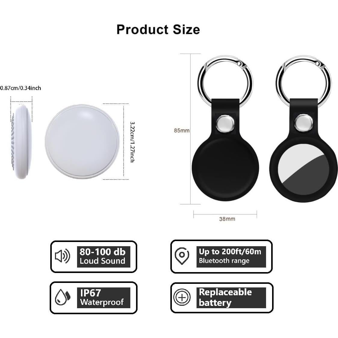 Localizador de Llaves Bluetooth NURMUN M04 4 Piezas