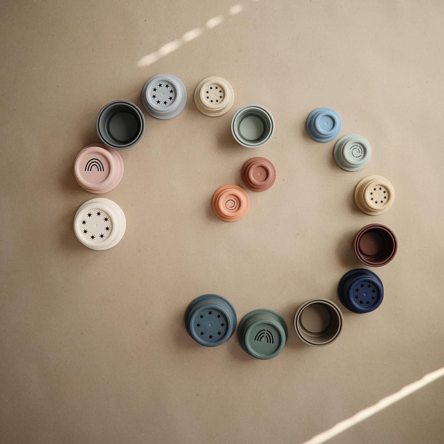 Tazas Apilables Mushie Original 8,26 cm para Bebés