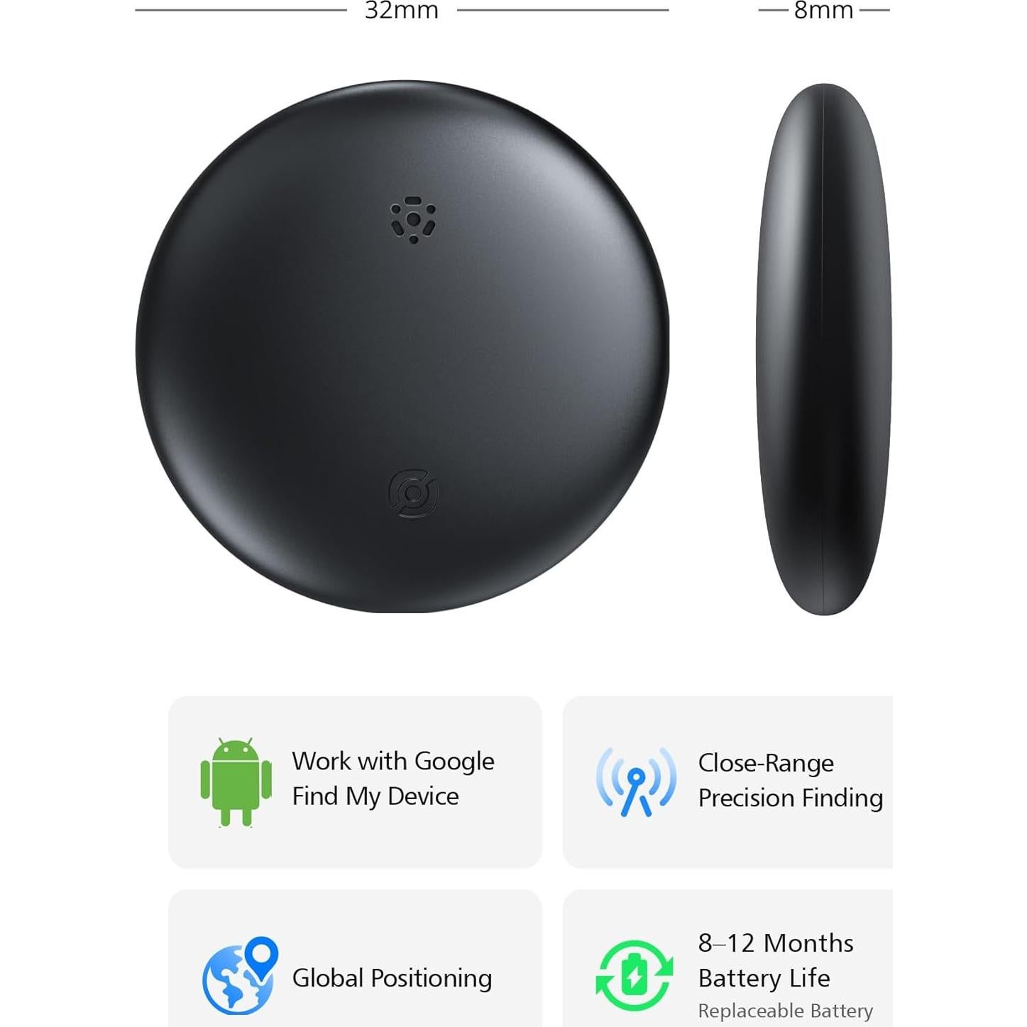 Rastreador de Equipaje Bluetooth Midlocater S10-ad, Negro, IP67