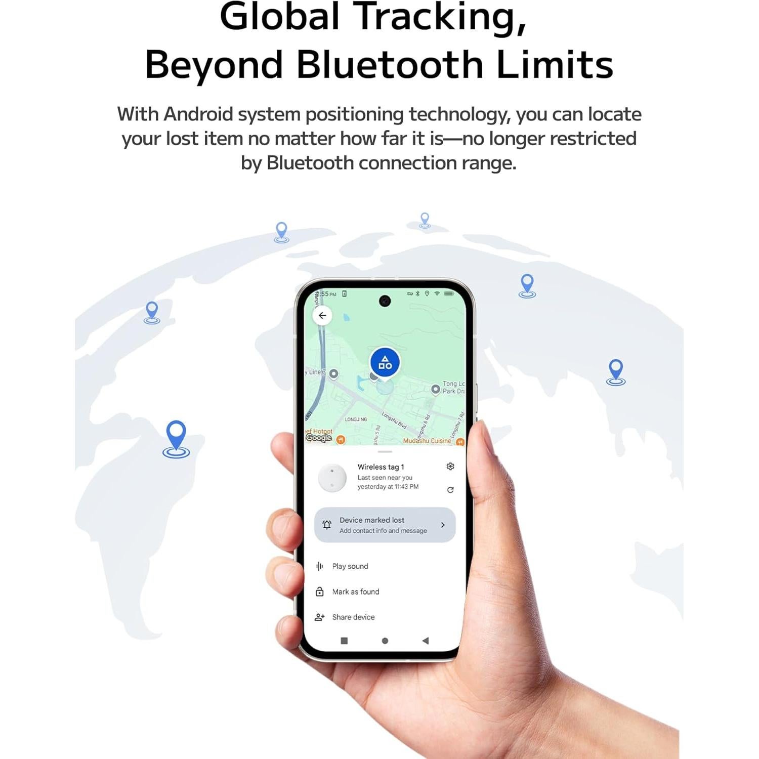 Rastreador de Equipaje Bluetooth Midlocater S10-ad, Negro, IP67