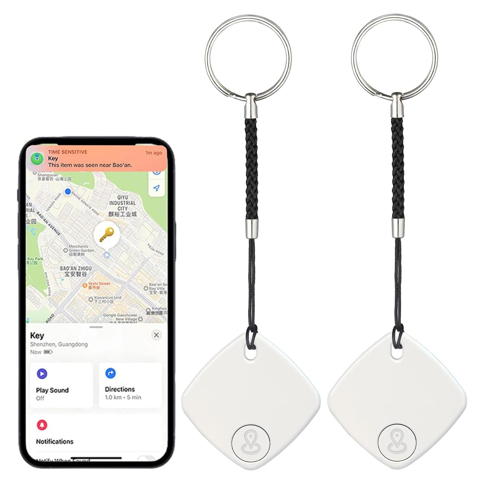 Localizador de Llaves Bluetooth Gaoducash 2Pack Blanco