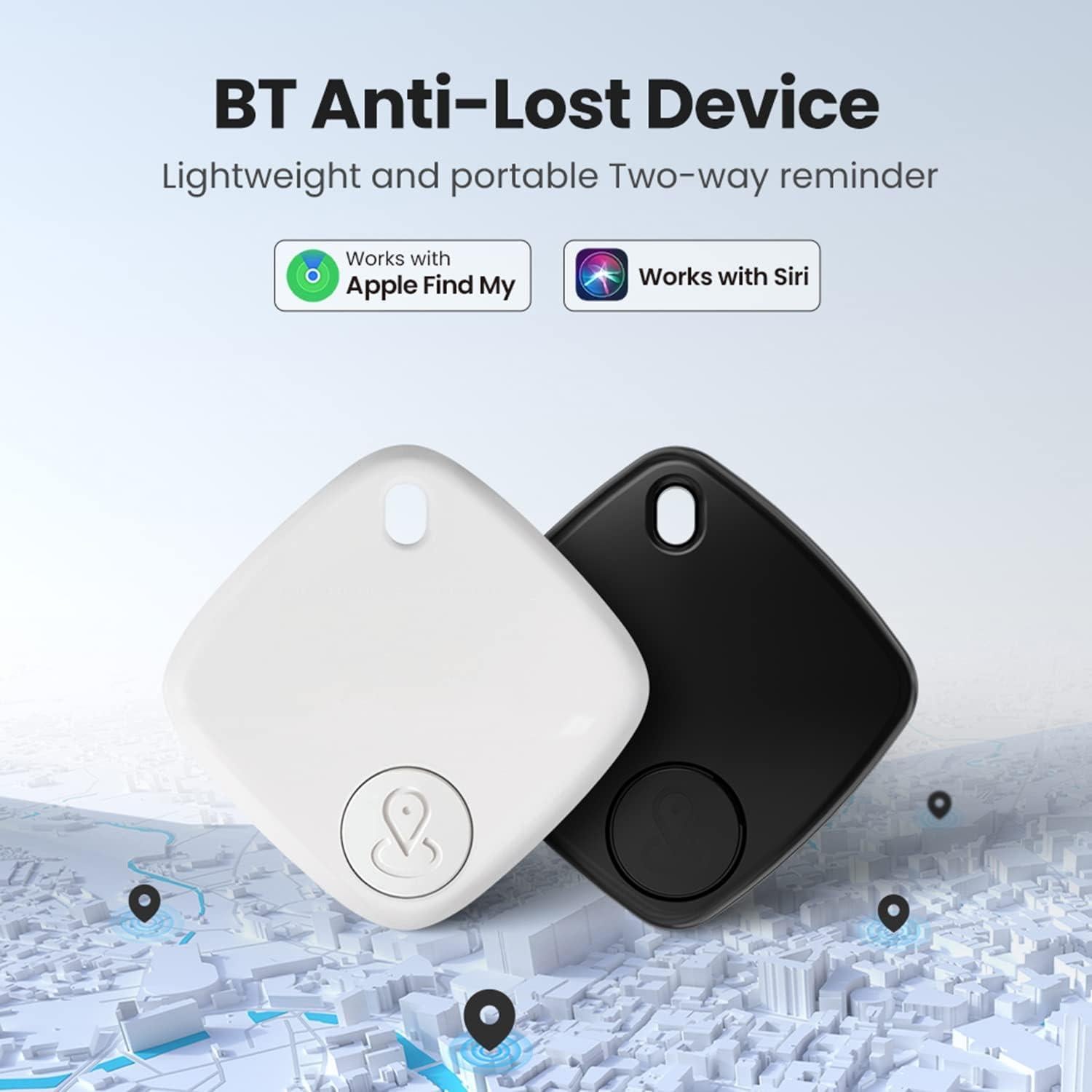 Localizador de Llaves Bluetooth Gaoducash 2Pack Blanco
