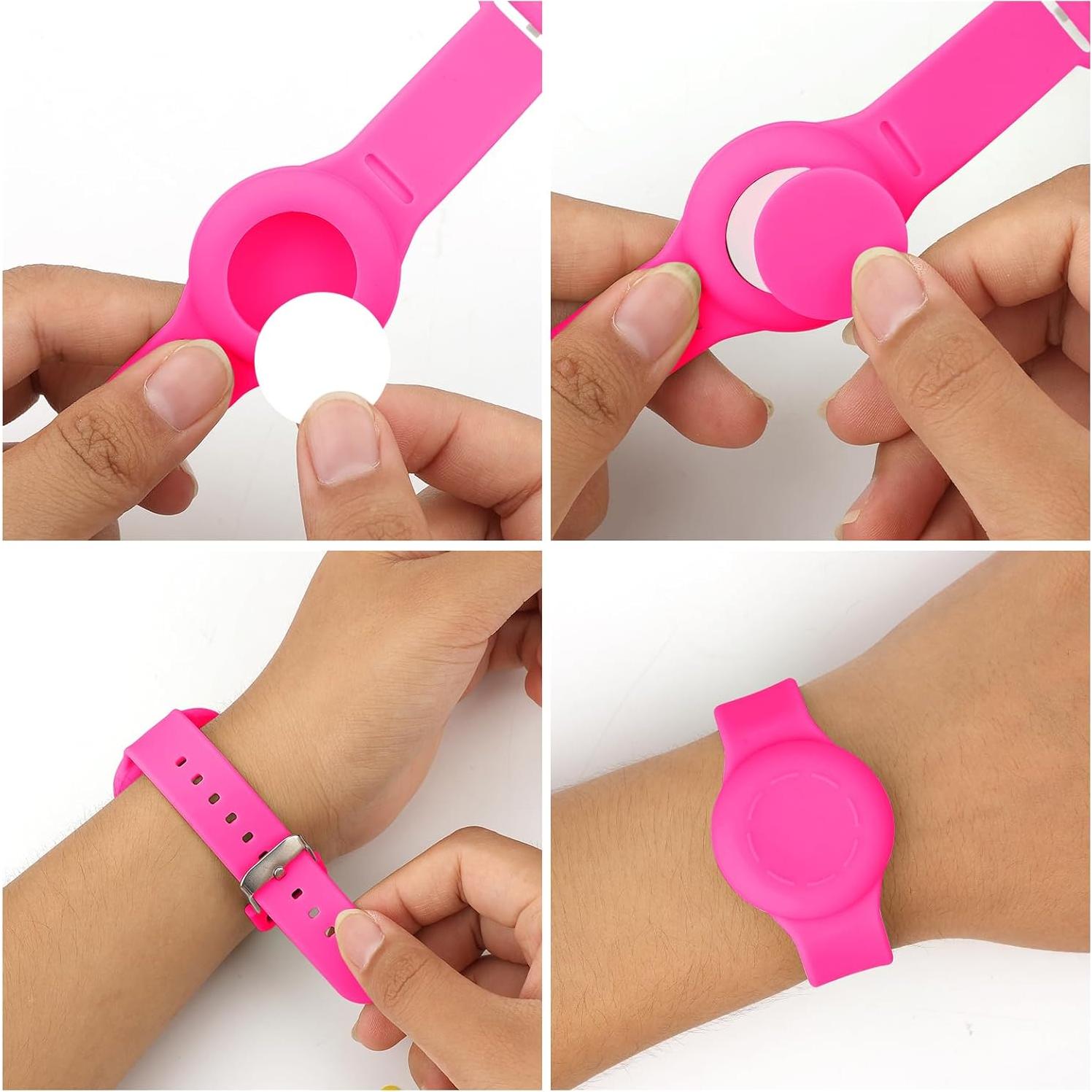 Pulsera de Silicona Impermeable NQEUEPN Rosa para Niños