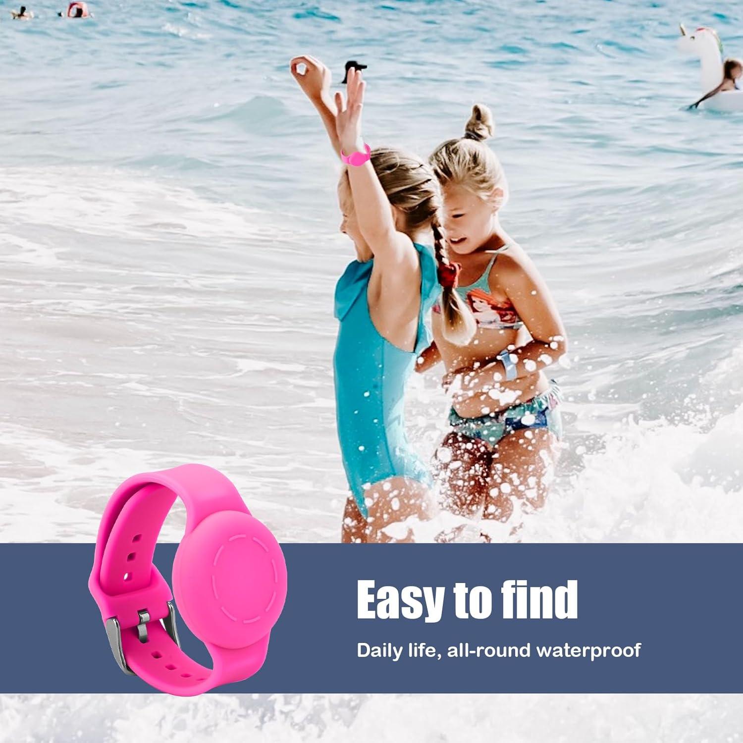 Pulsera de Silicona Impermeable NQEUEPN Rosa para Niños