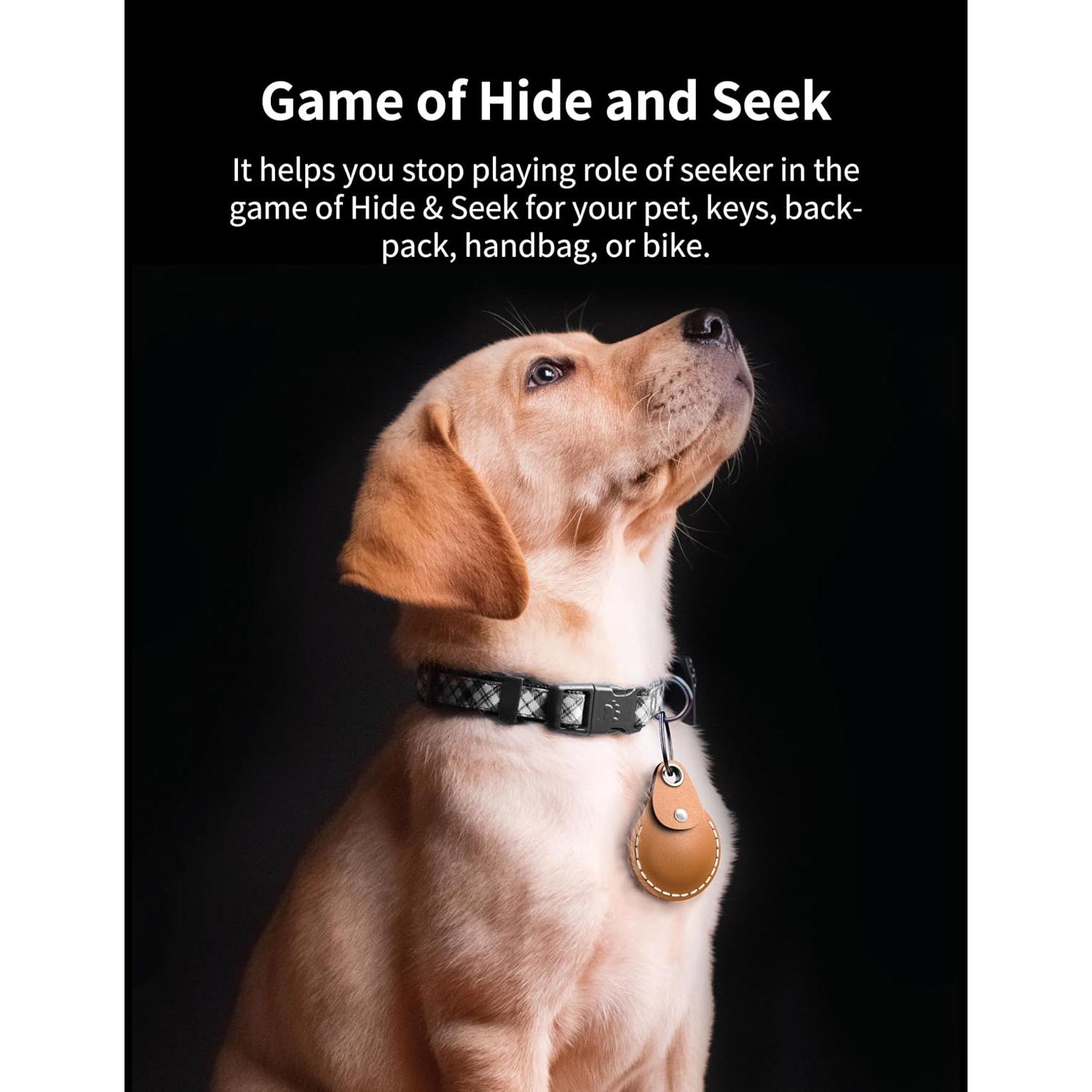 Funda de Cuero Genuino VogDUO para AirTag Negro