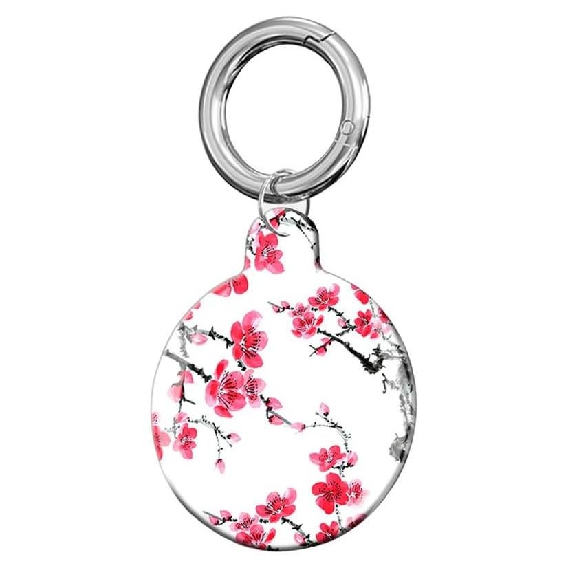 Funda Protectora para Air Tag LZMtacase Floral Rojo