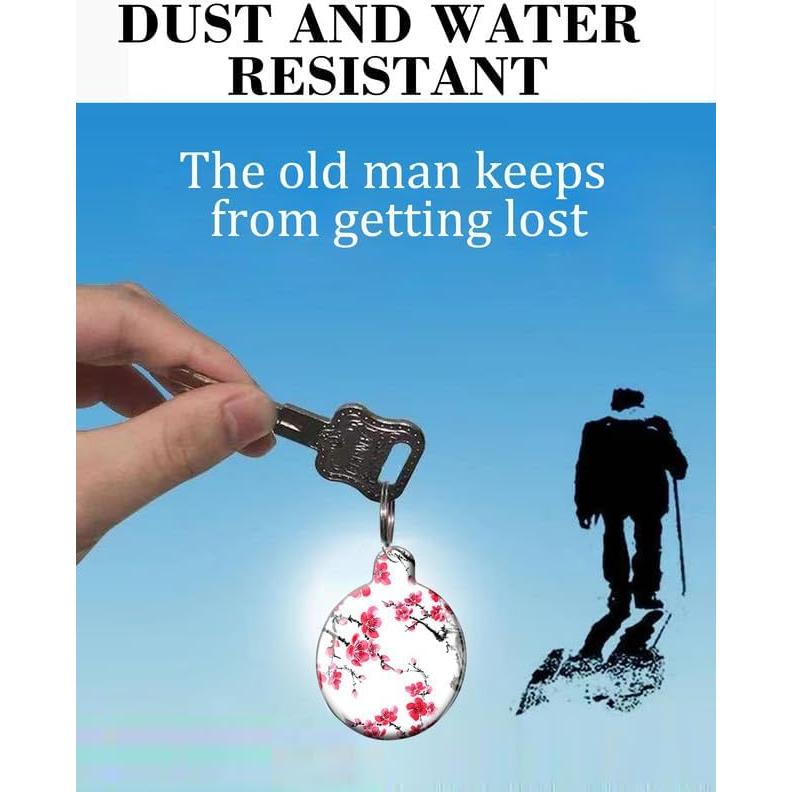 Funda Protectora para Air Tag LZMtacase Floral Rojo