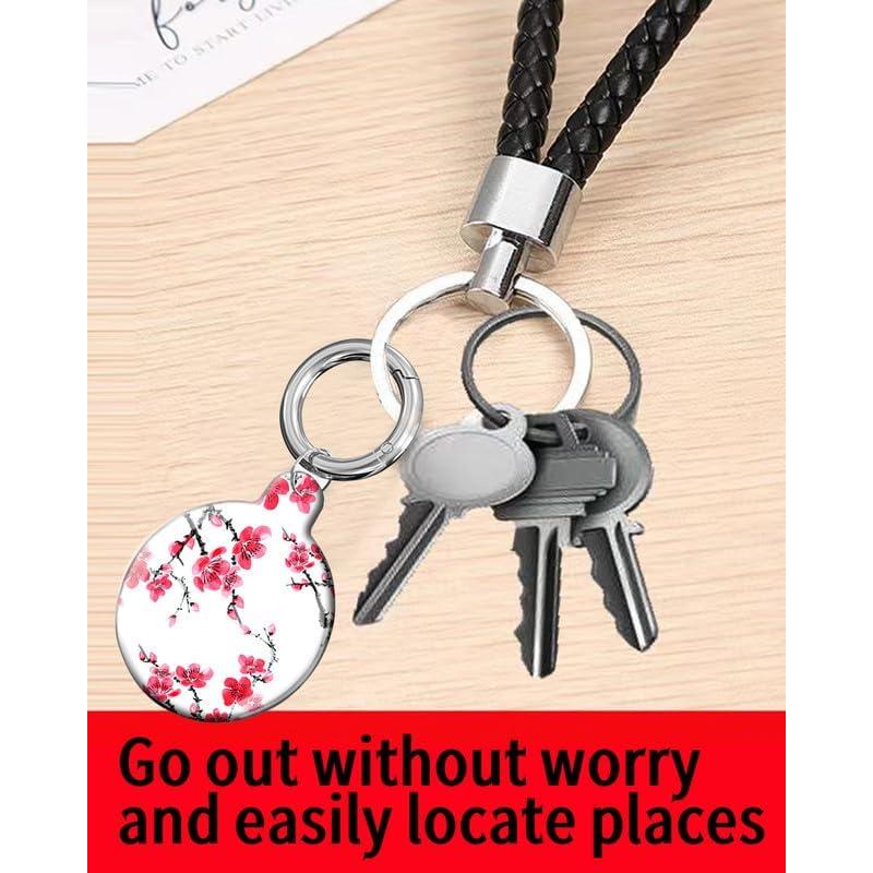 Funda Protectora para Air Tag LZMtacase Floral Rojo