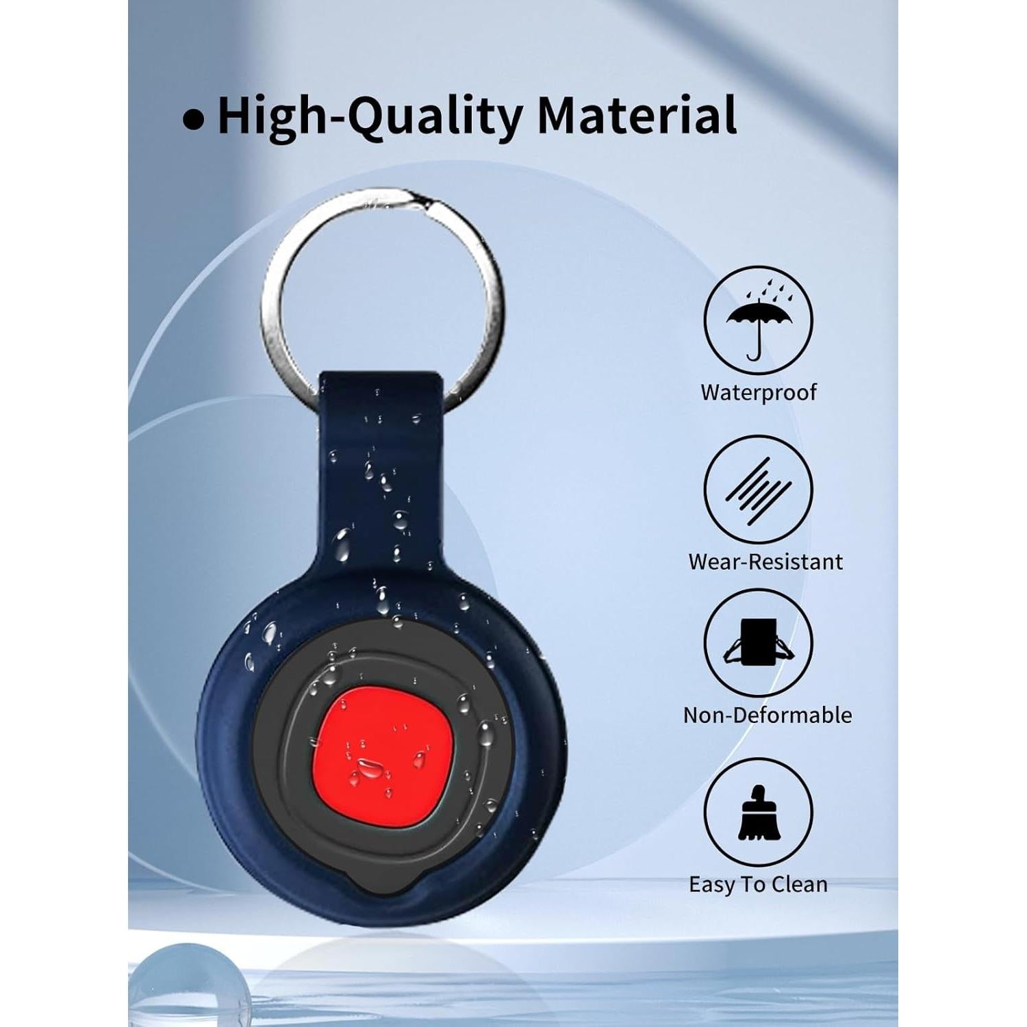 Funda protectora de silicona Delumu para etiquetas de rastreo - Azul (2 unidades)