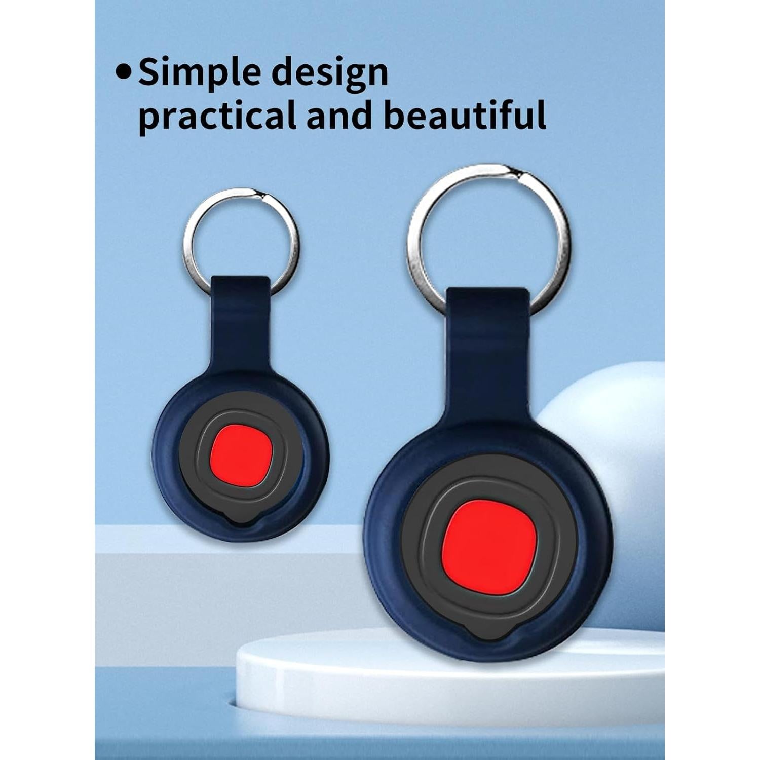 Funda protectora de silicona Delumu para etiquetas de rastreo - Azul (2 unidades)