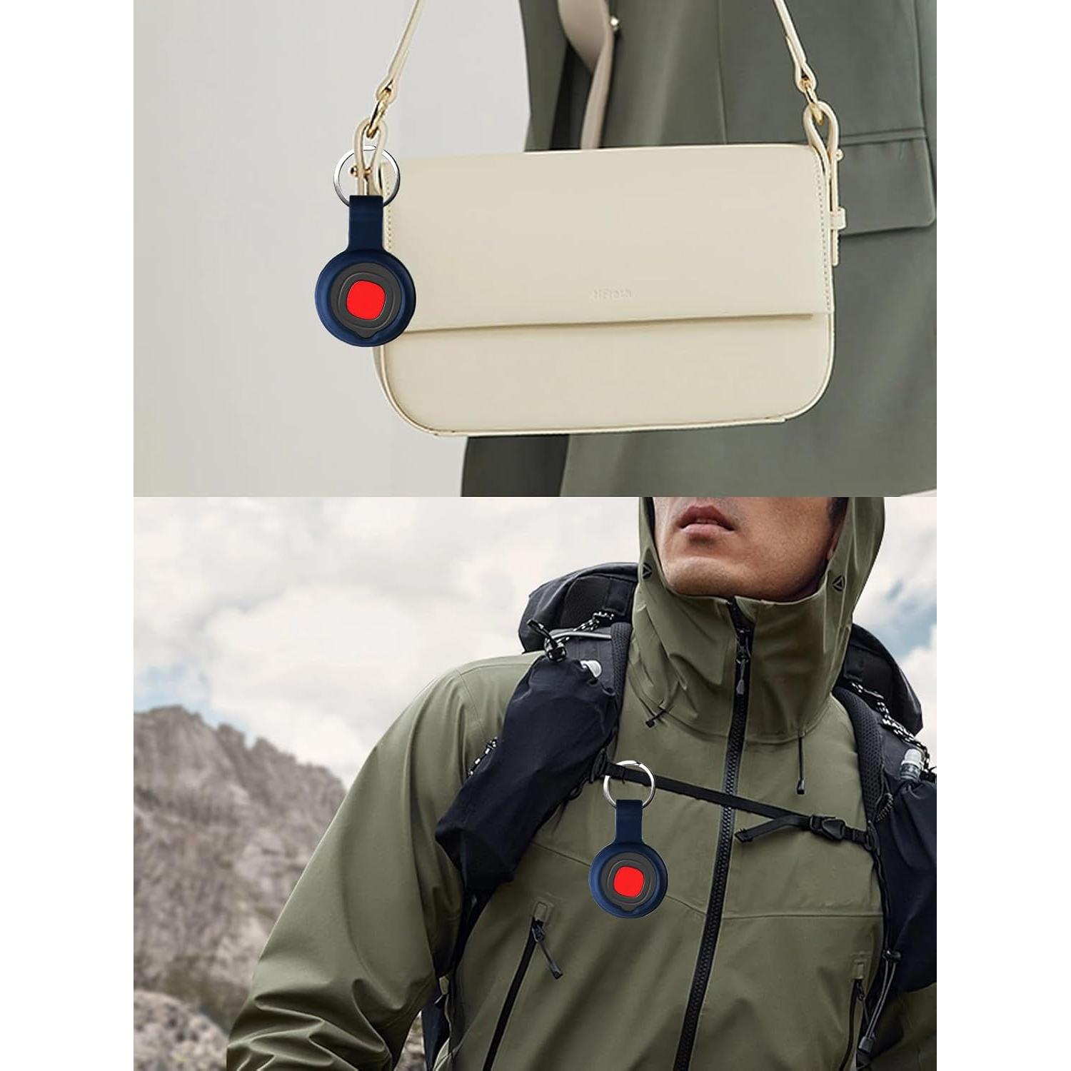 Funda protectora de silicona Delumu para etiquetas de rastreo - Azul (2 unidades)