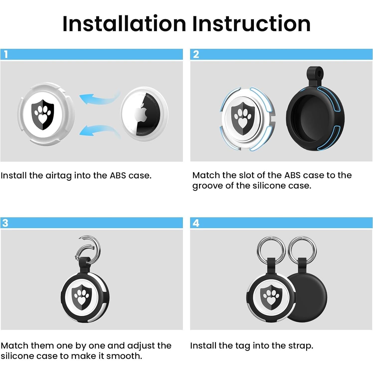 Soportes Impermeables para AirTag ILFINDYOU - Paquete de 4 Colores