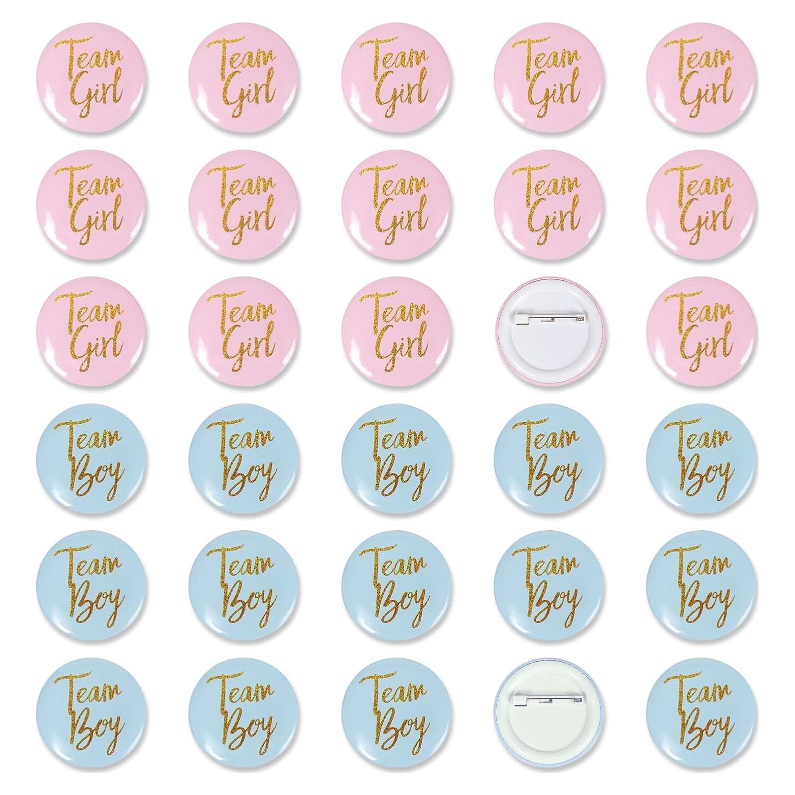 Pins de Botón Revelación de Género 30 Pcs JasperKino