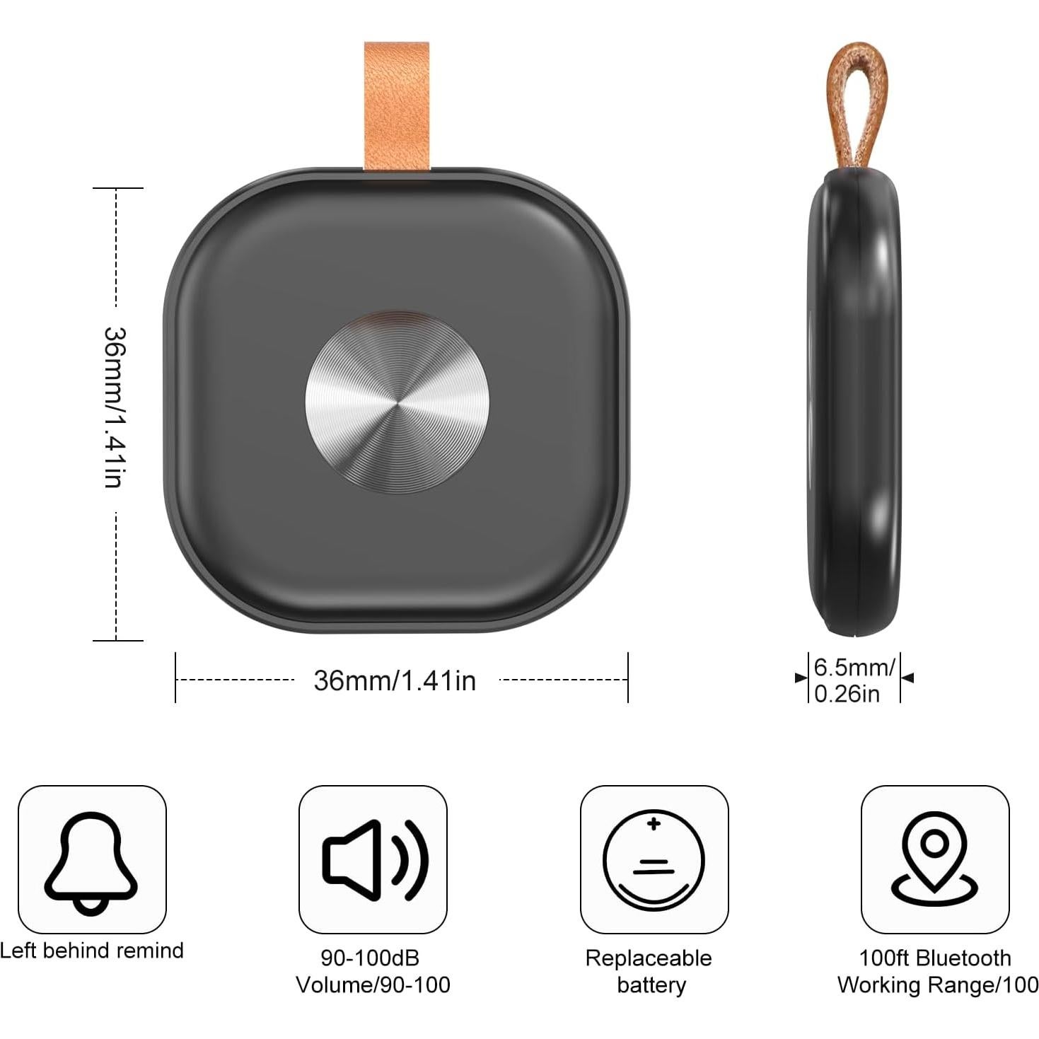 Rastreador Bluetooth VODESON para Llaves y Equipaje Blanco