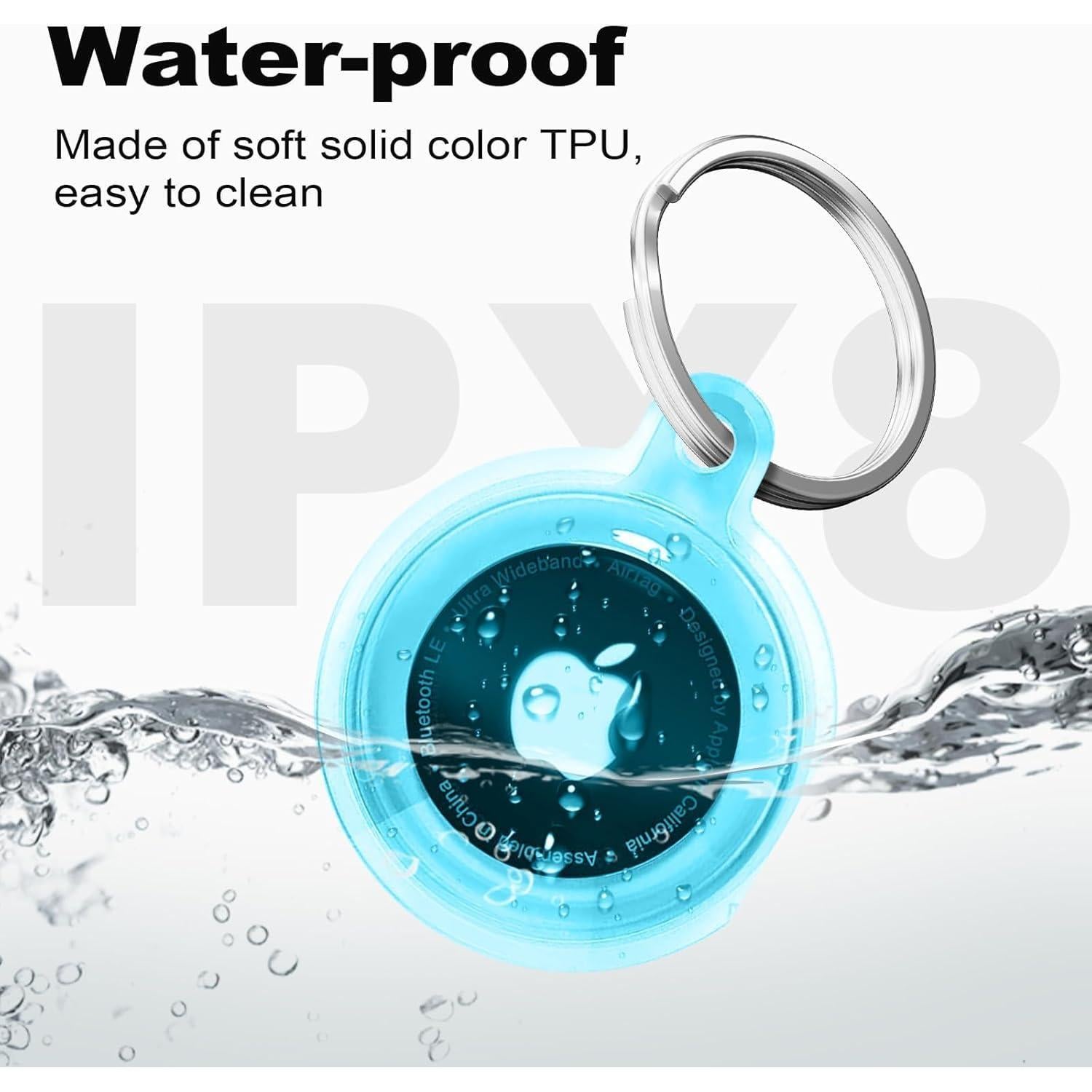 Soporte impermeable para AirTag YOKRWO azul claro