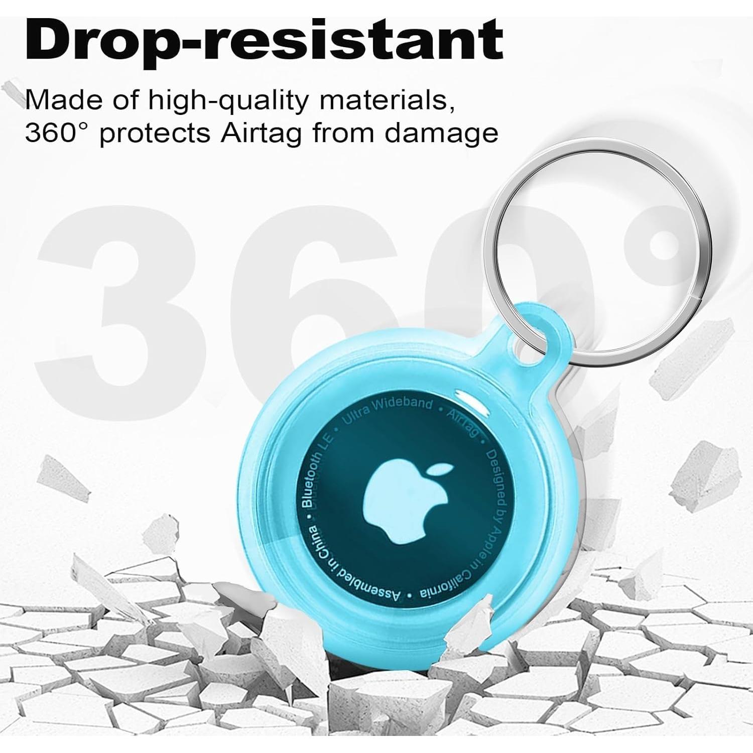 Soporte impermeable para AirTag YOKRWO azul claro