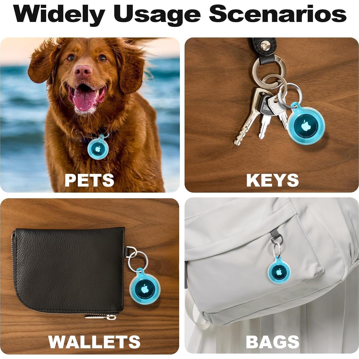 Soporte impermeable para AirTag YOKRWO azul claro