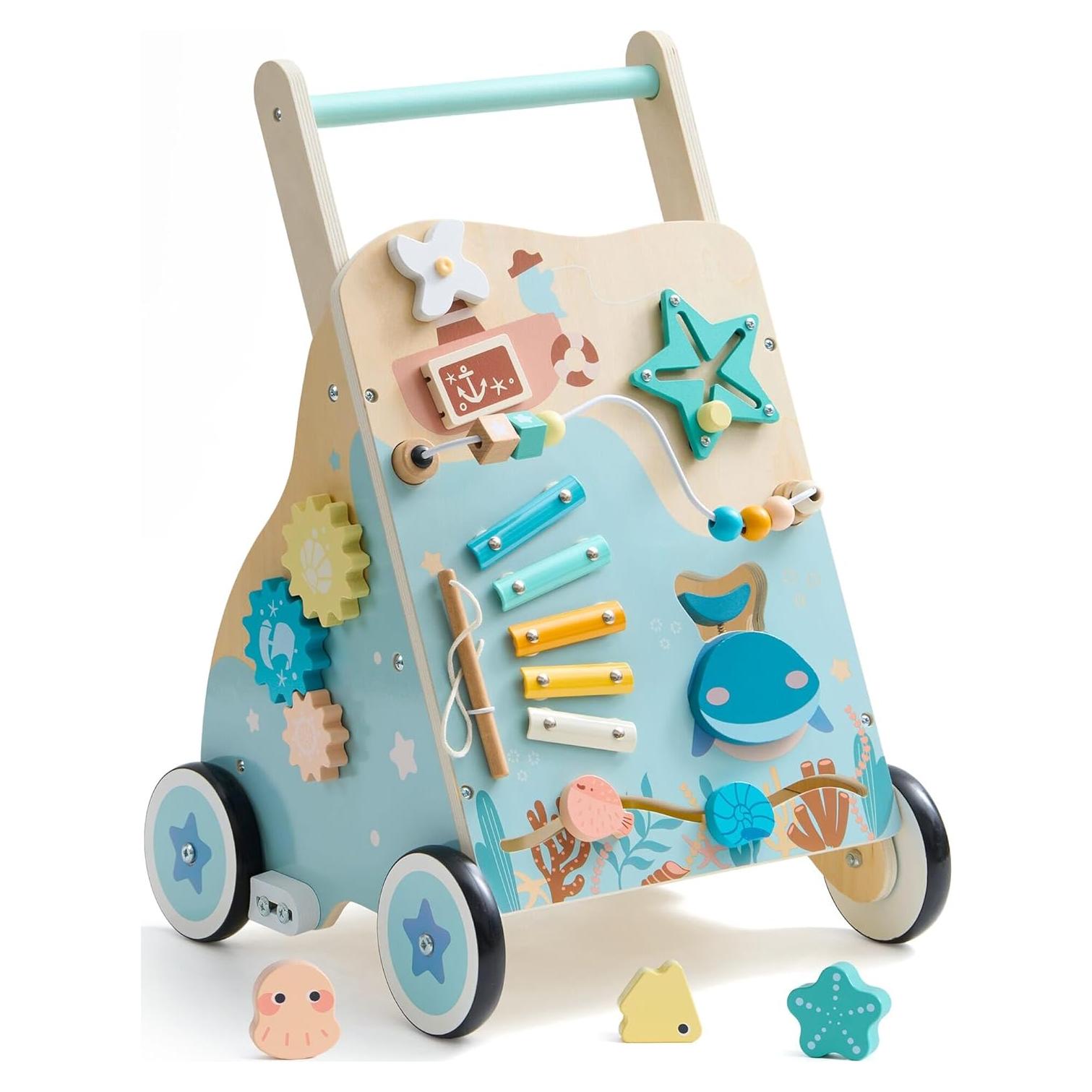 Andador de Madera Robud Montessori 3 en 1 con Frenos