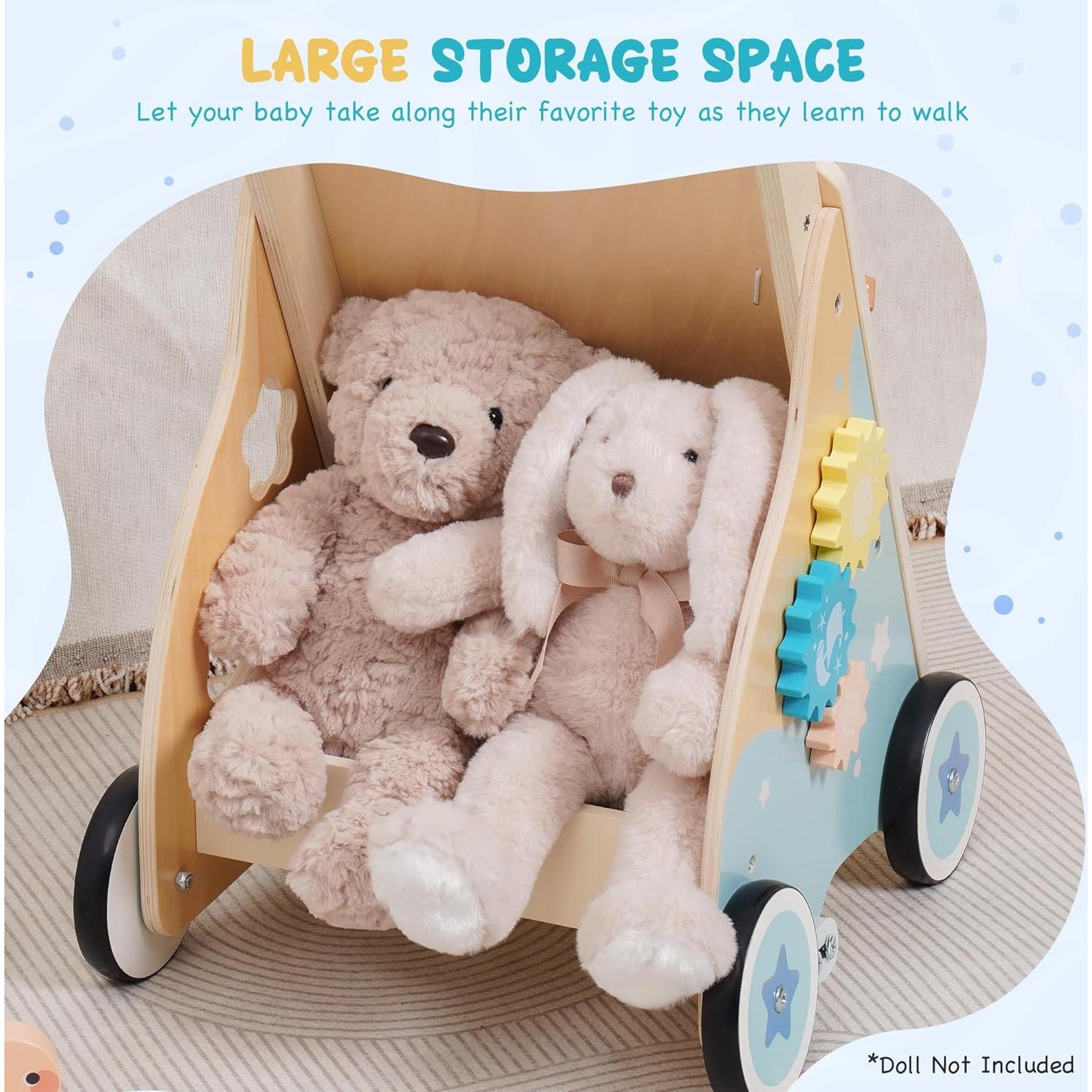 Andador de Madera Robud Montessori 3 en 1 con Frenos