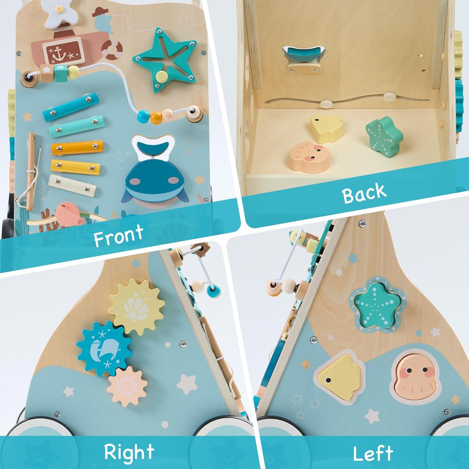 Andador de Madera Robud Montessori 3 en 1 con Frenos