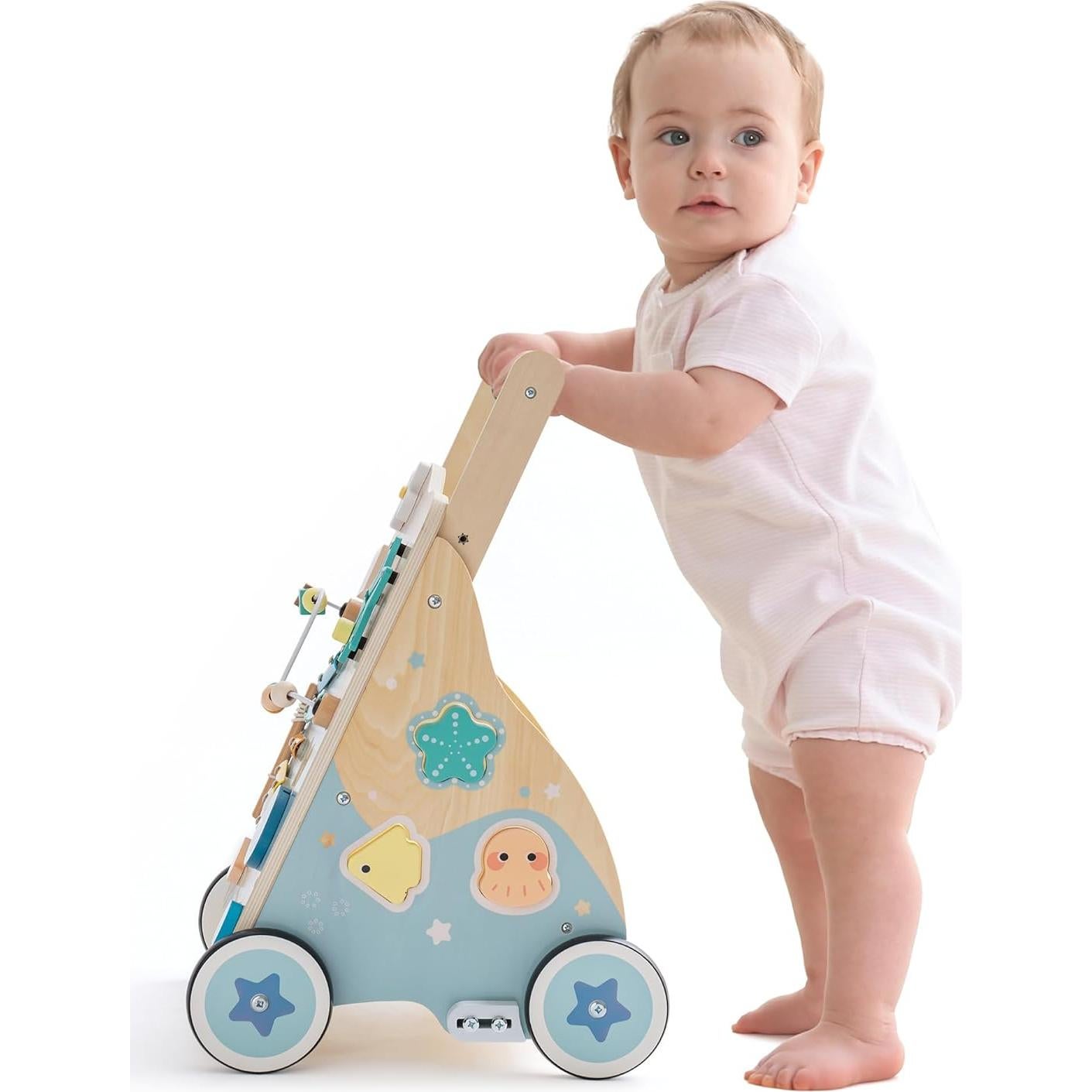 Andador de Madera Robud Montessori 3 en 1 con Frenos