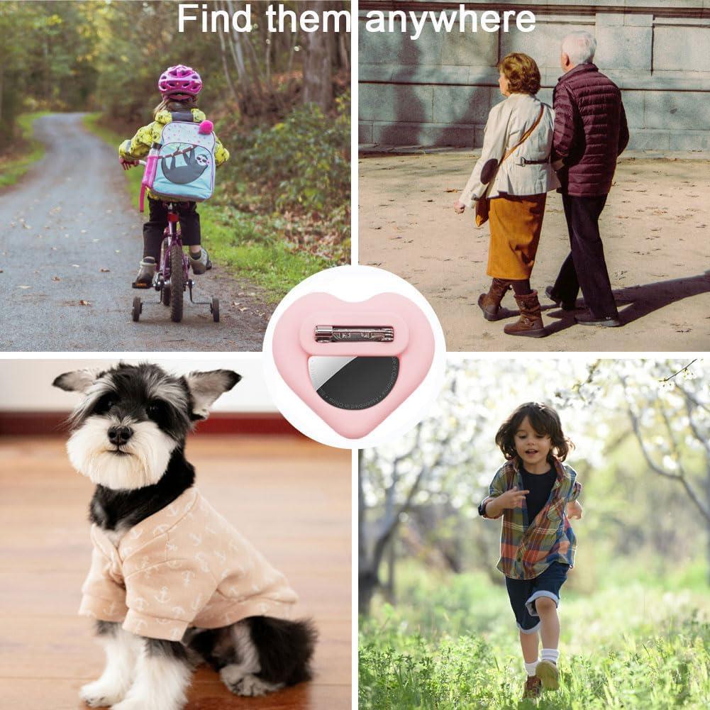 Soporte para AirTag Alsukeay - 4 Fundas Silicona Niños