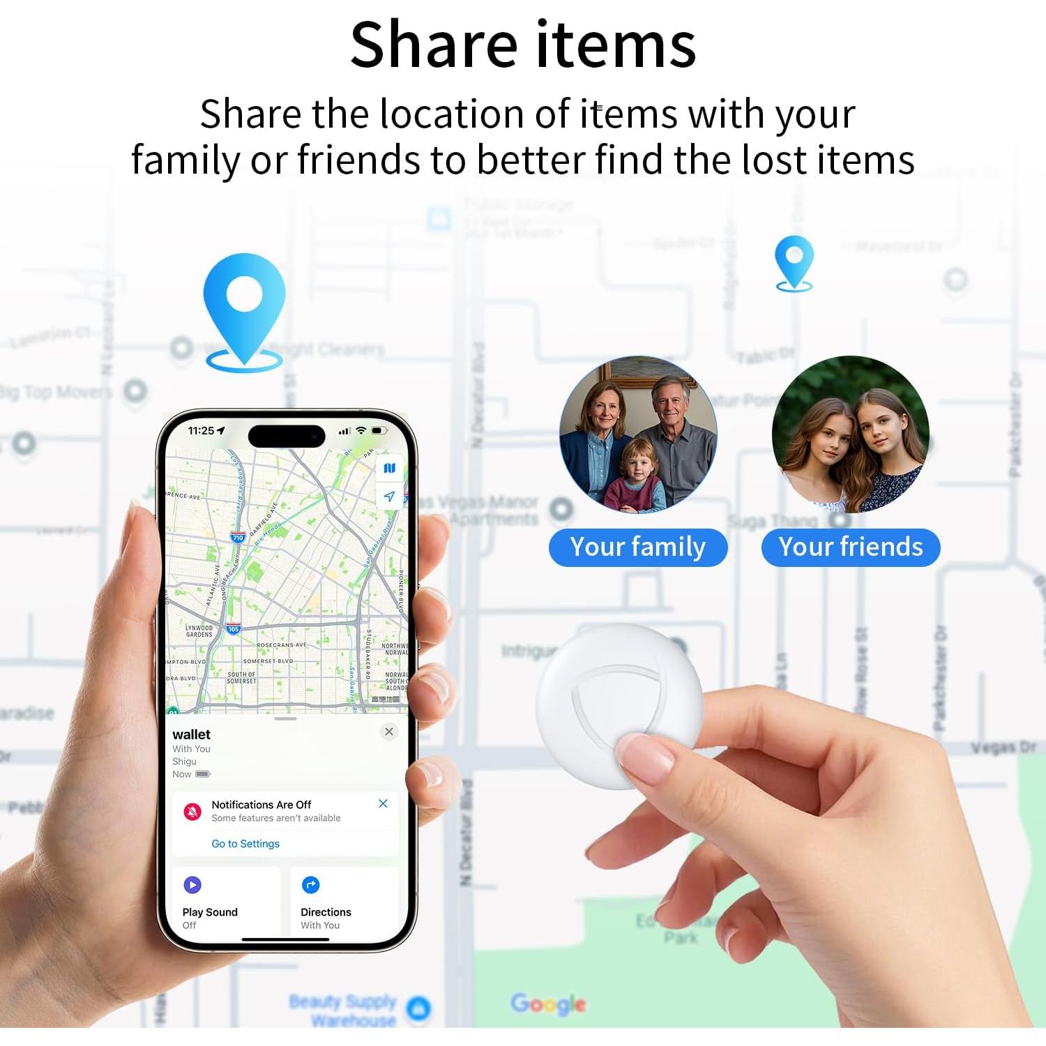 Rastreador Bluetooth Inteligente Dohome Air Tags 2 Unidades