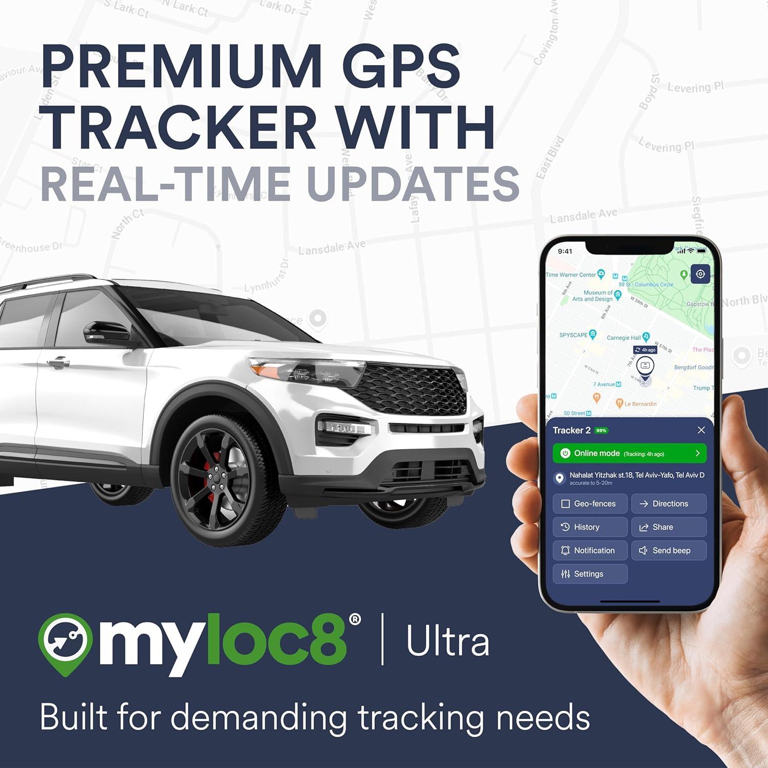 Localizador GPS MyLoc8 Ultra 4G LTE impermeable para vehículos