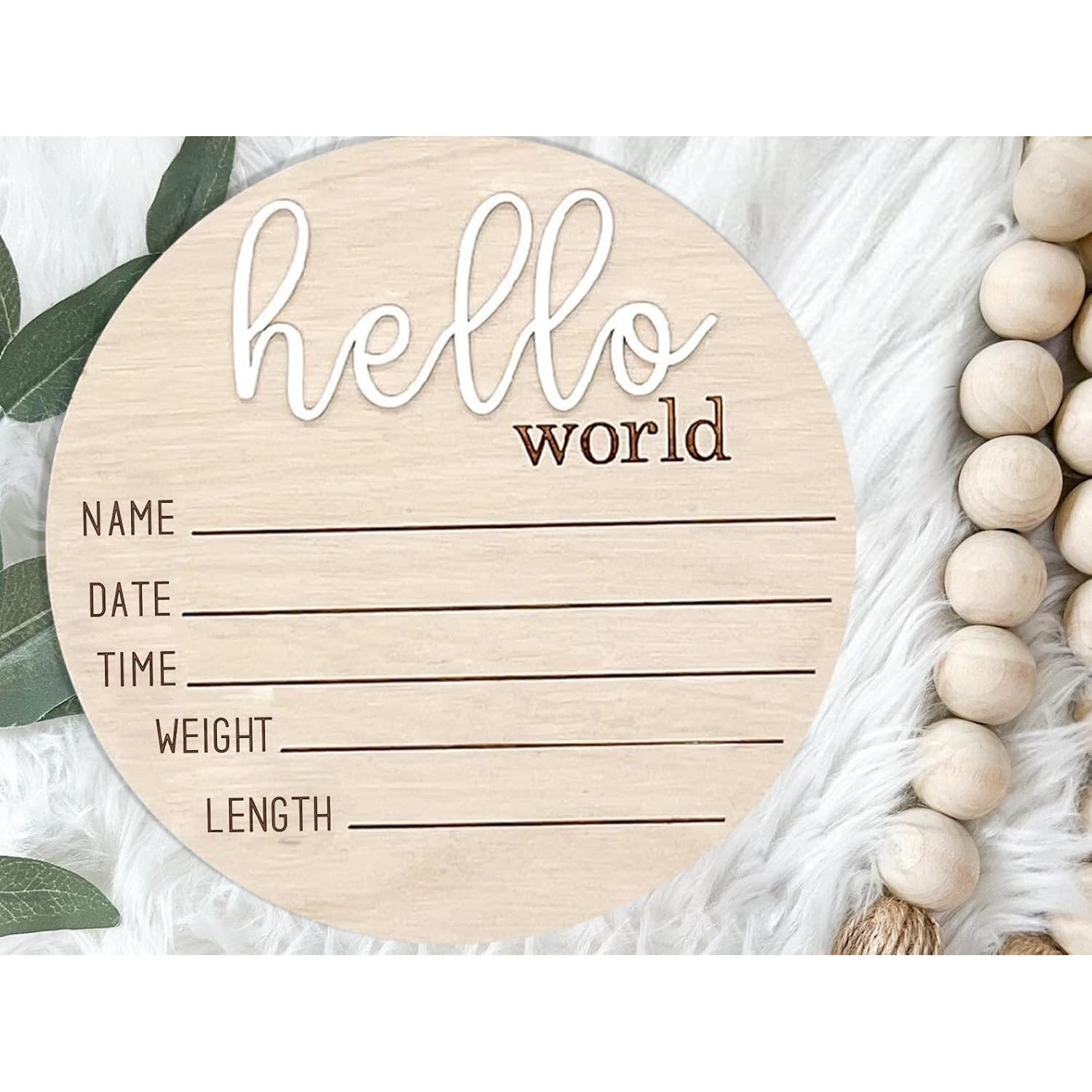 Carteles de Madera Revelación de Género 3pcs - Spelabel