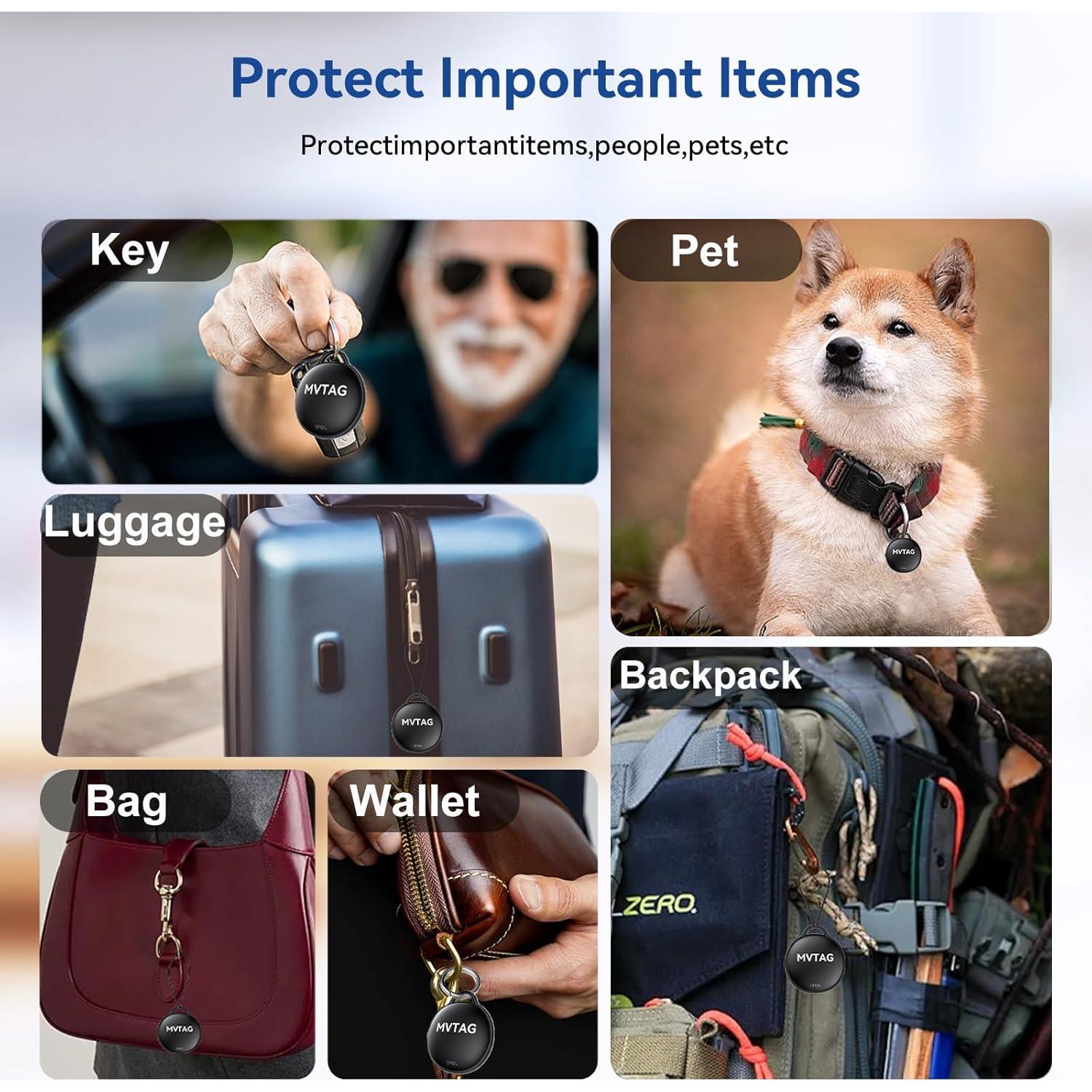 Rastreador Bluetooth GLOBELEC Air Tag 4 Pack Impermeable