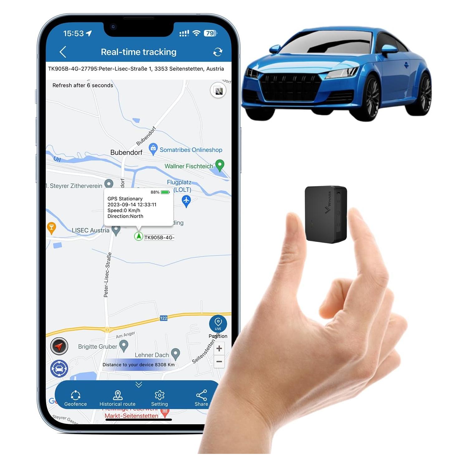 Rastreador GPS Magnético TKMARS TK903 Mini 60 Días Batería