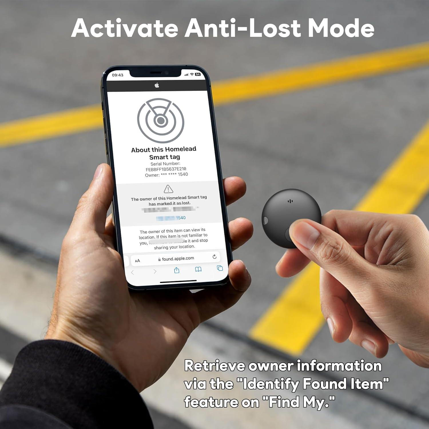 Rastreador Bluetooth Midlocater Air Tag para iOS IP67