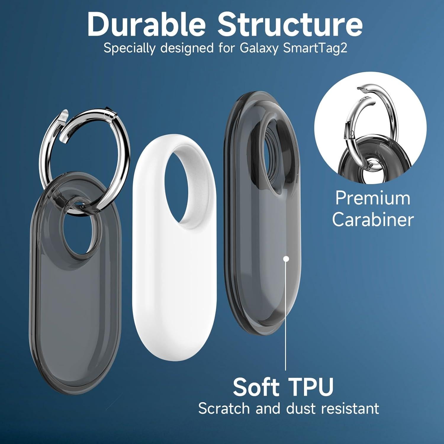 Funda impermeable IPX8 para Samsung Galaxy SmartTag2 - 4 unidades