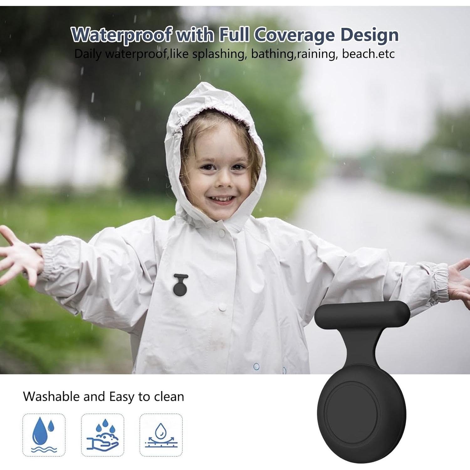 Funda Impermeable Frylaa para AirTag Niños Negro