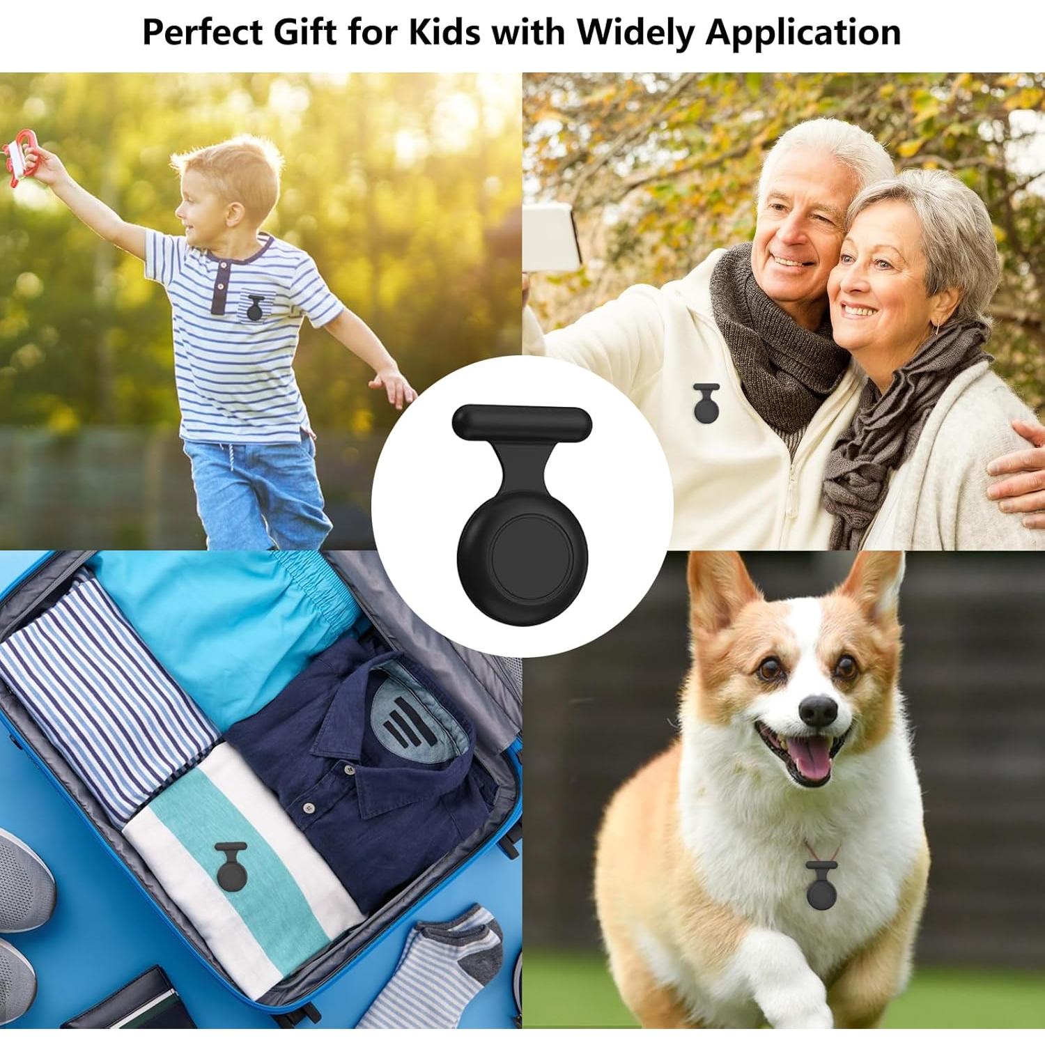 Funda Impermeable Frylaa para AirTag Niños Negro