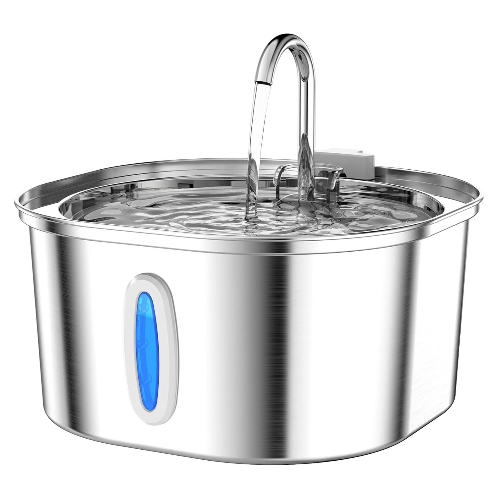 Fuente de Agua para Gatos PEKTACO 3.2L Acero Inoxidable