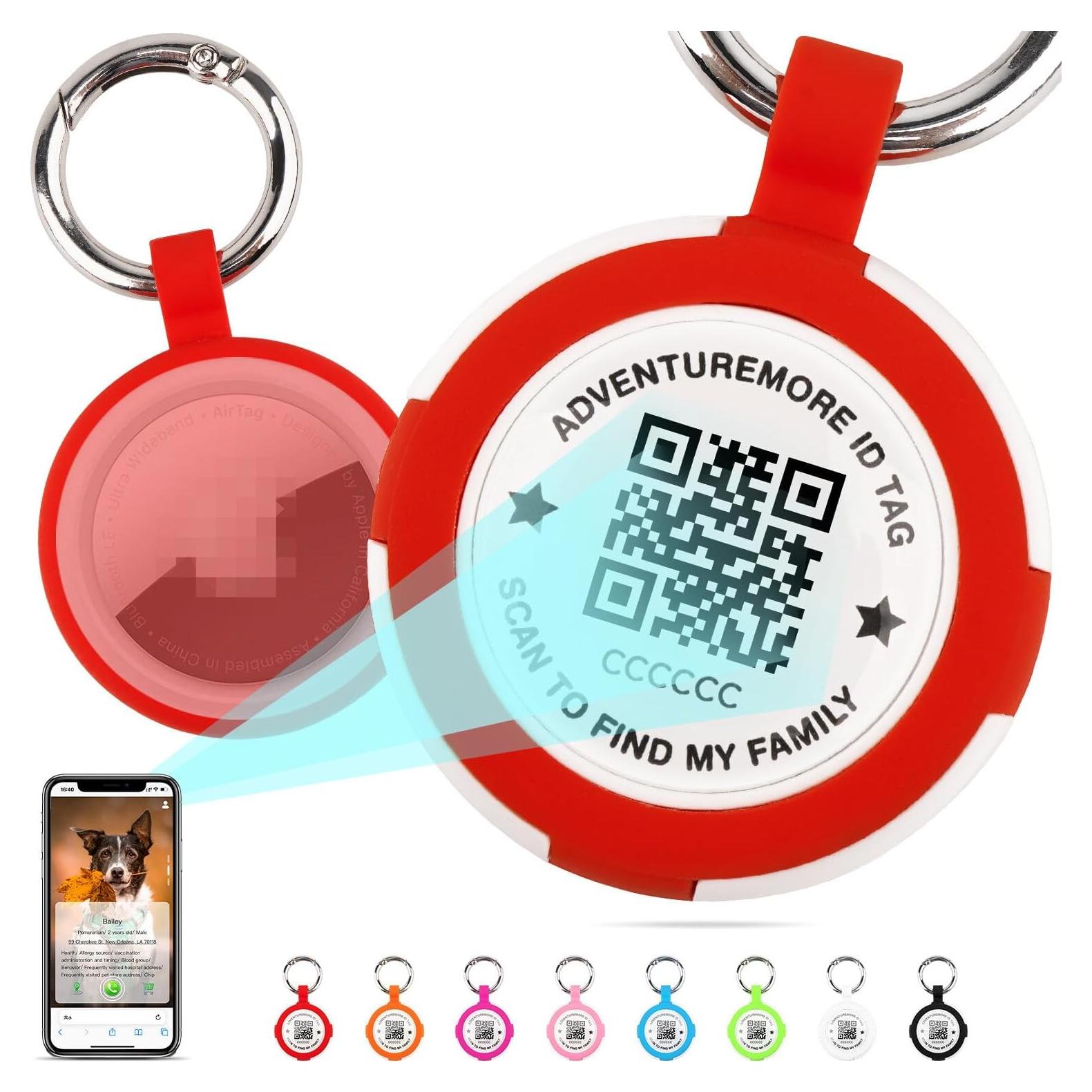 Soporte para Airtags ADVENTUREMORE Rojo a prueba de agua