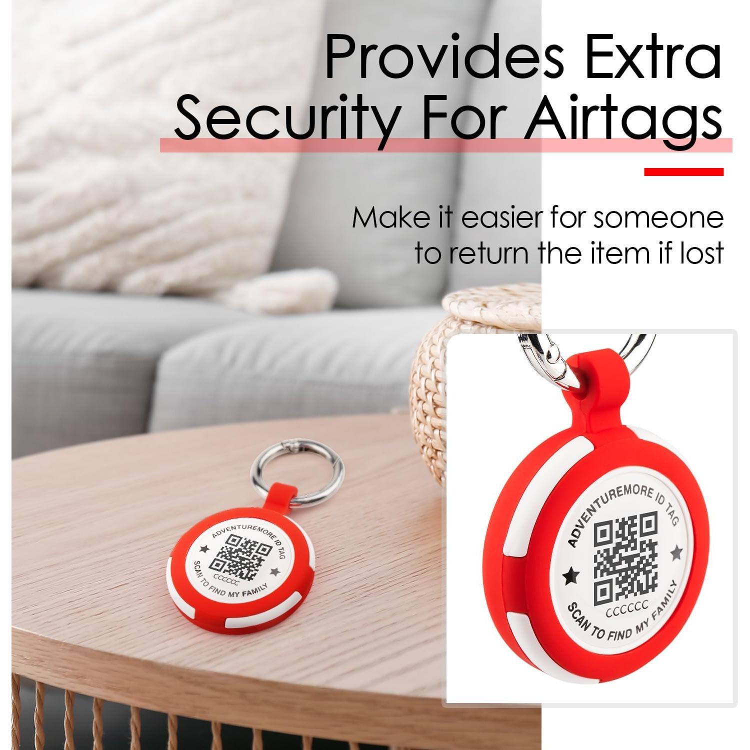 Soporte para Airtags ADVENTUREMORE Rojo a prueba de agua